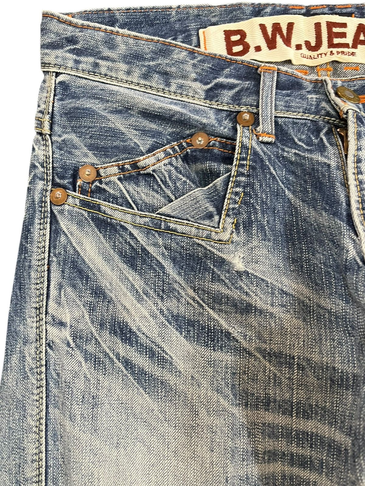 Japan Blue × Le Grande Bleu (L.G.B.) Vintage Blue Way Faded Denim Size US 30 / EU 46 - 3 Thumbnail