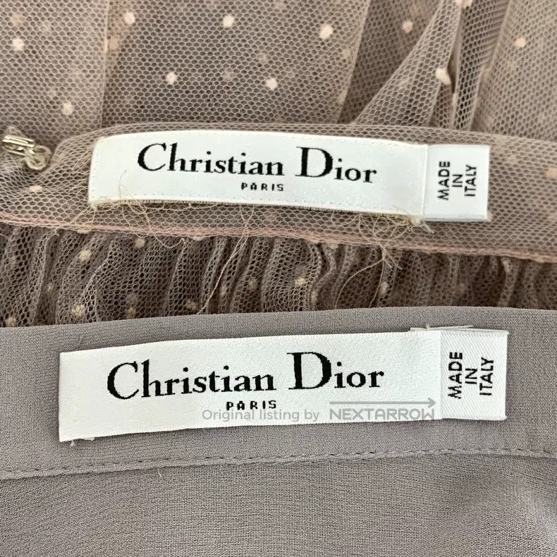 Dior Dior Pink-brown mulberry silk polka dot casual mesh skirt Size 25" / US 0 / IT 36 - 5 Thumbnail