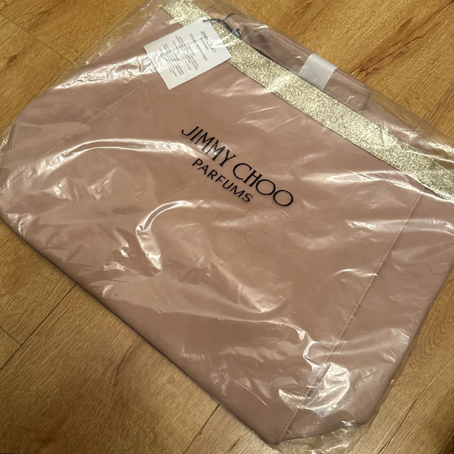 Jimmy Choo JIMMY CHOO PARFUMS WOMENS LARGE TOTE BAG LIGHT PINK AND GLITTER NEW NWT GWP Size ONE SIZE - 2 Thumbnail