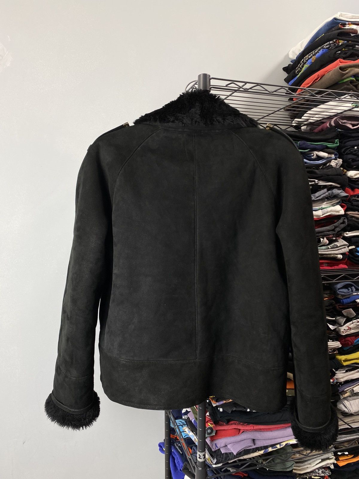 Gucci Rare! Vintage Gucci Suede Leather Jacket Fur Shearling Size M / US 6-8 / IT 42-44 - 2 Thumbnail