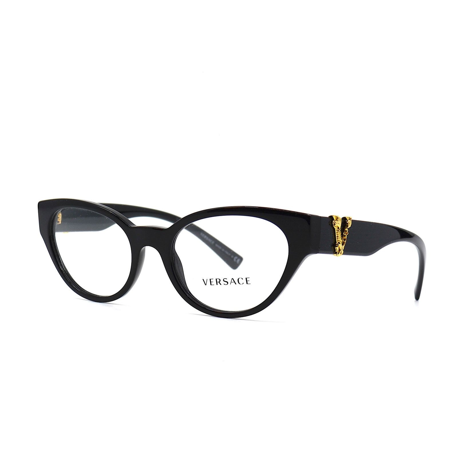 Versace NEW VERSACE VE3282 GB1 BLACK WOMEN EYEGLASSES FRAME Size ONE SIZE - 3 Thumbnail