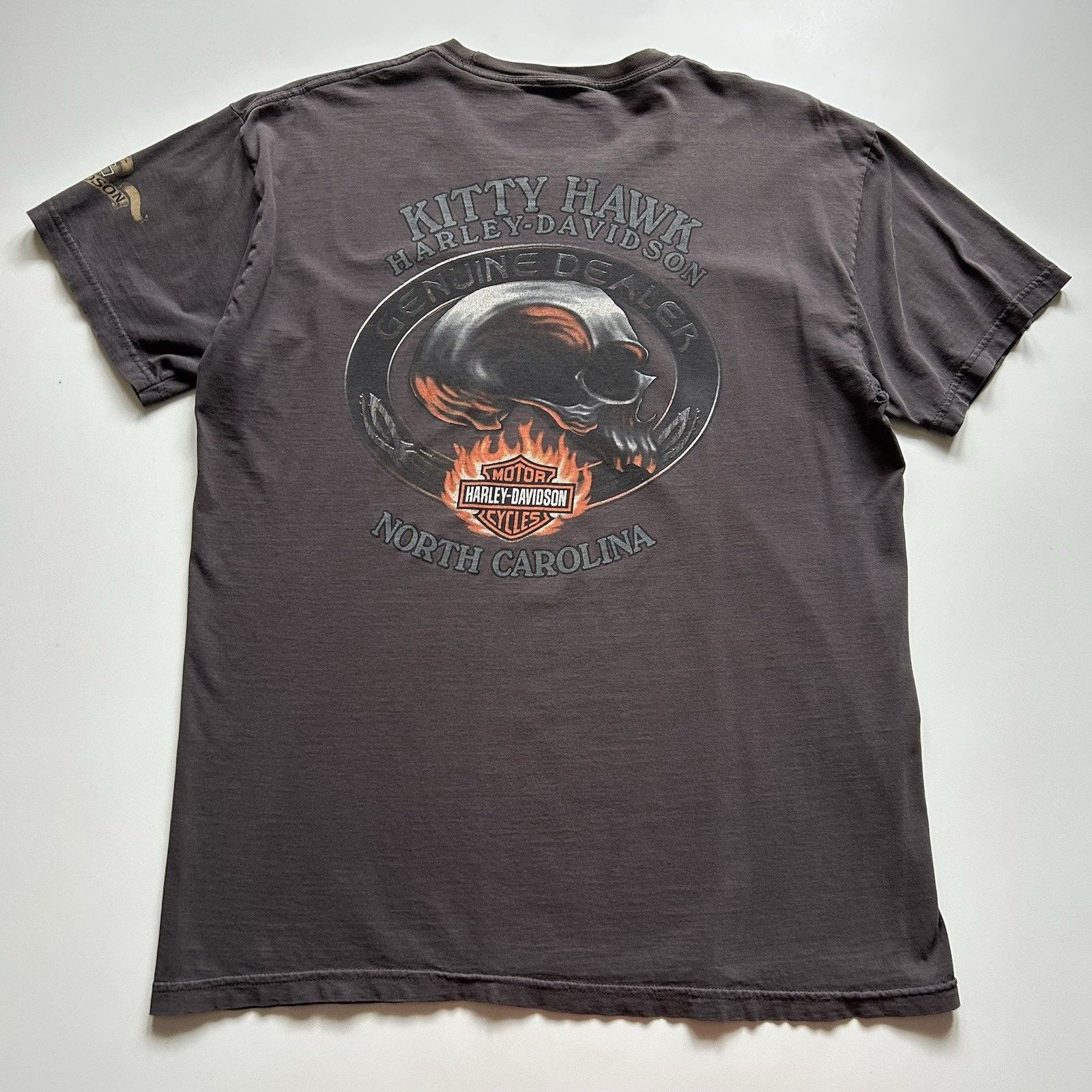 Harley Davidson × Vintage Vintage Harley Davidson Shirt Large Faded Black Eagle Rare Size US L / EU 52-54 / 3 - 3 Thumbnail