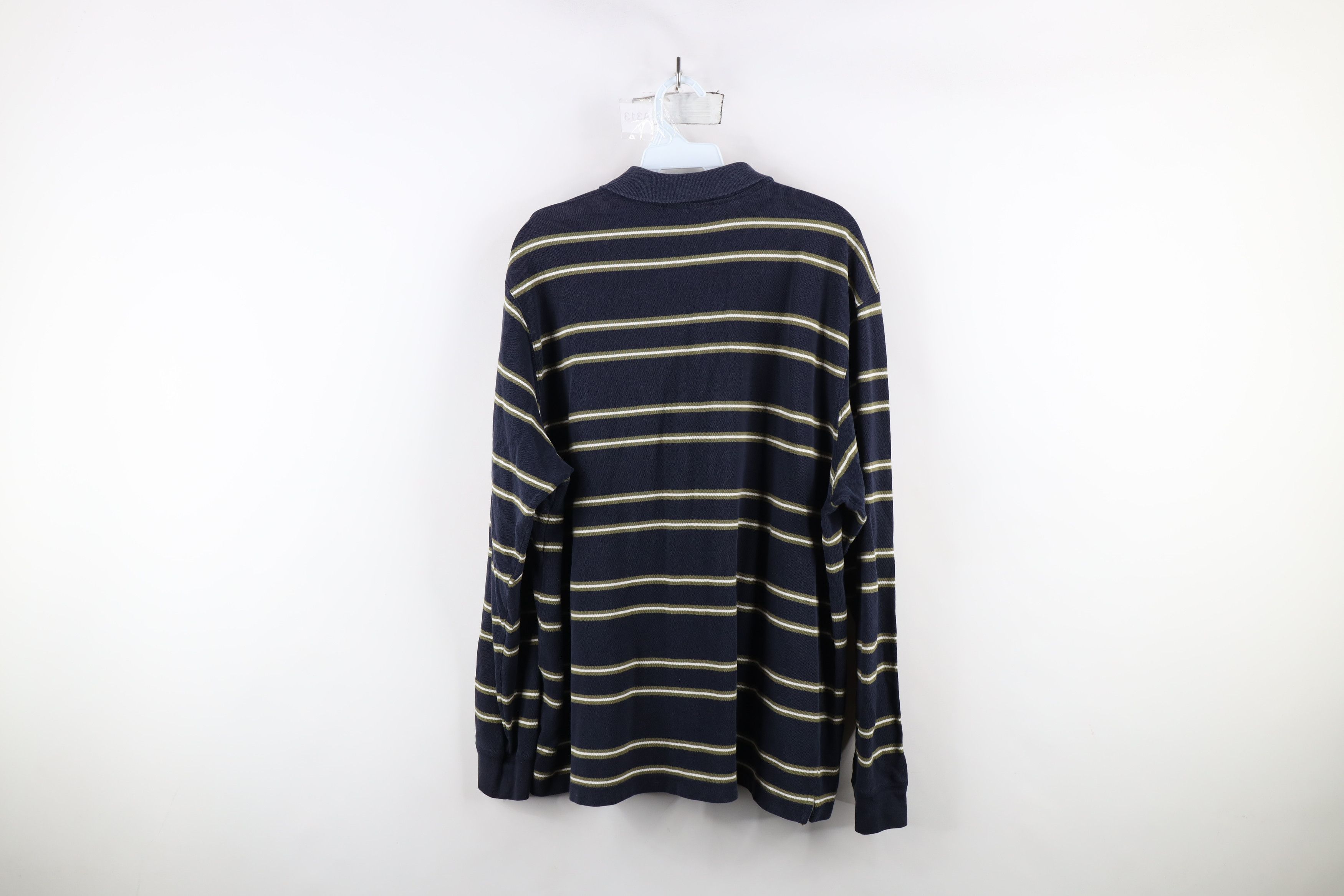 Eddie Bauer × Vintage Vintage 90s Eddie Bauer Thermal Knit Long Sleeve Rugby Polo Size US L / EU 52-54 / 3 - 8 Thumbnail