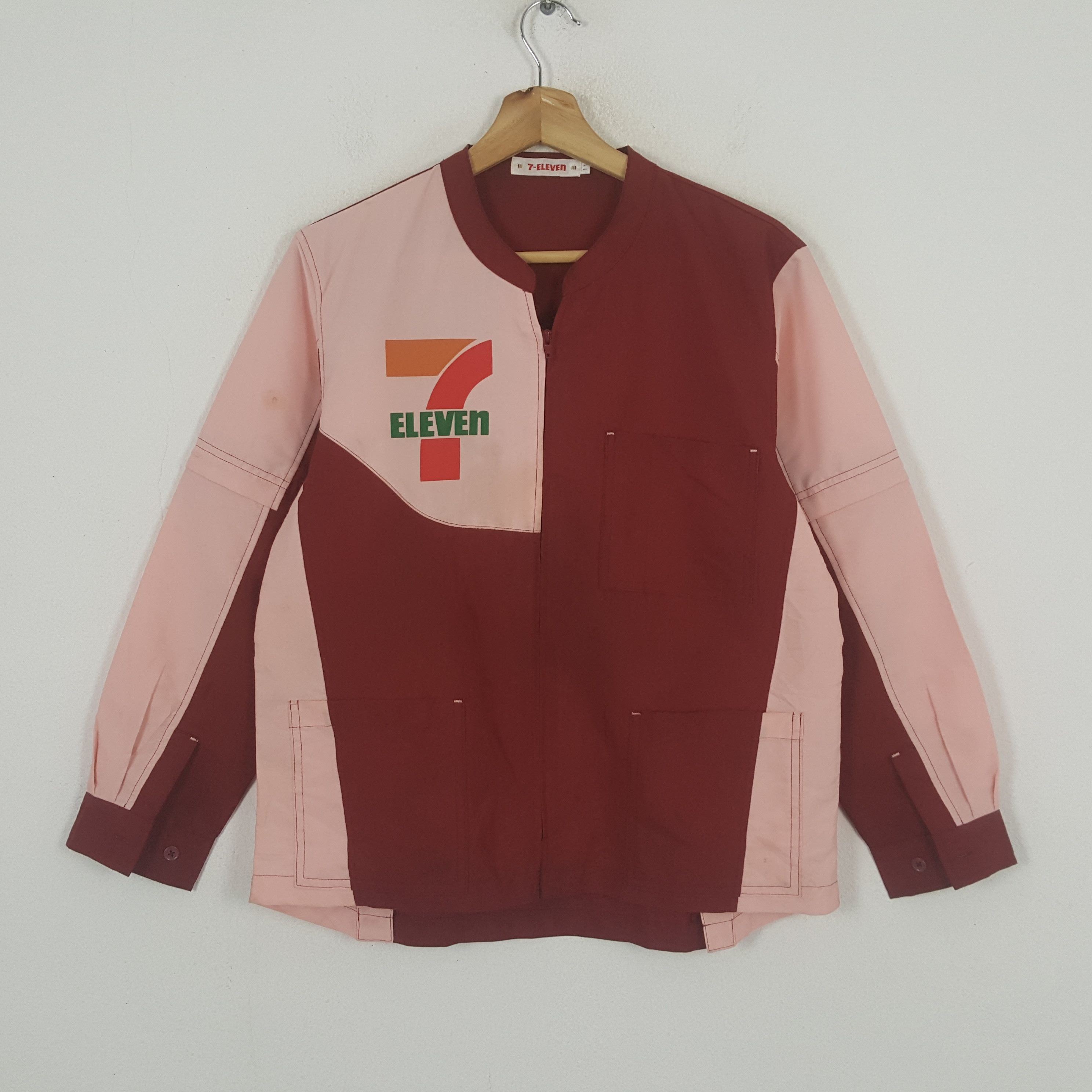 Japanese Brand × Vintage Vintage 7-ELEVEN Japan Workers Uniform Shirt Jacket C285N2 Size US M / EU 48-50 / 2 - 1 Thumbnail
