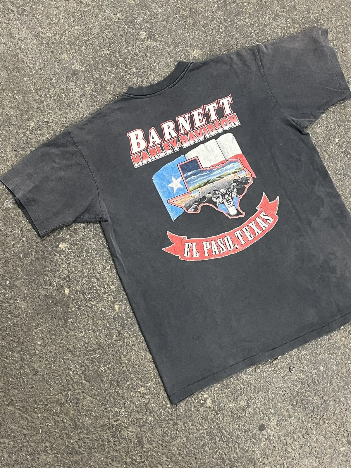 Harley Davidson × Vintage Harley Davidson 90s vintage tee faded streetwear hype skater Size US XL / EU 56 / 4 - 4 Thumbnail