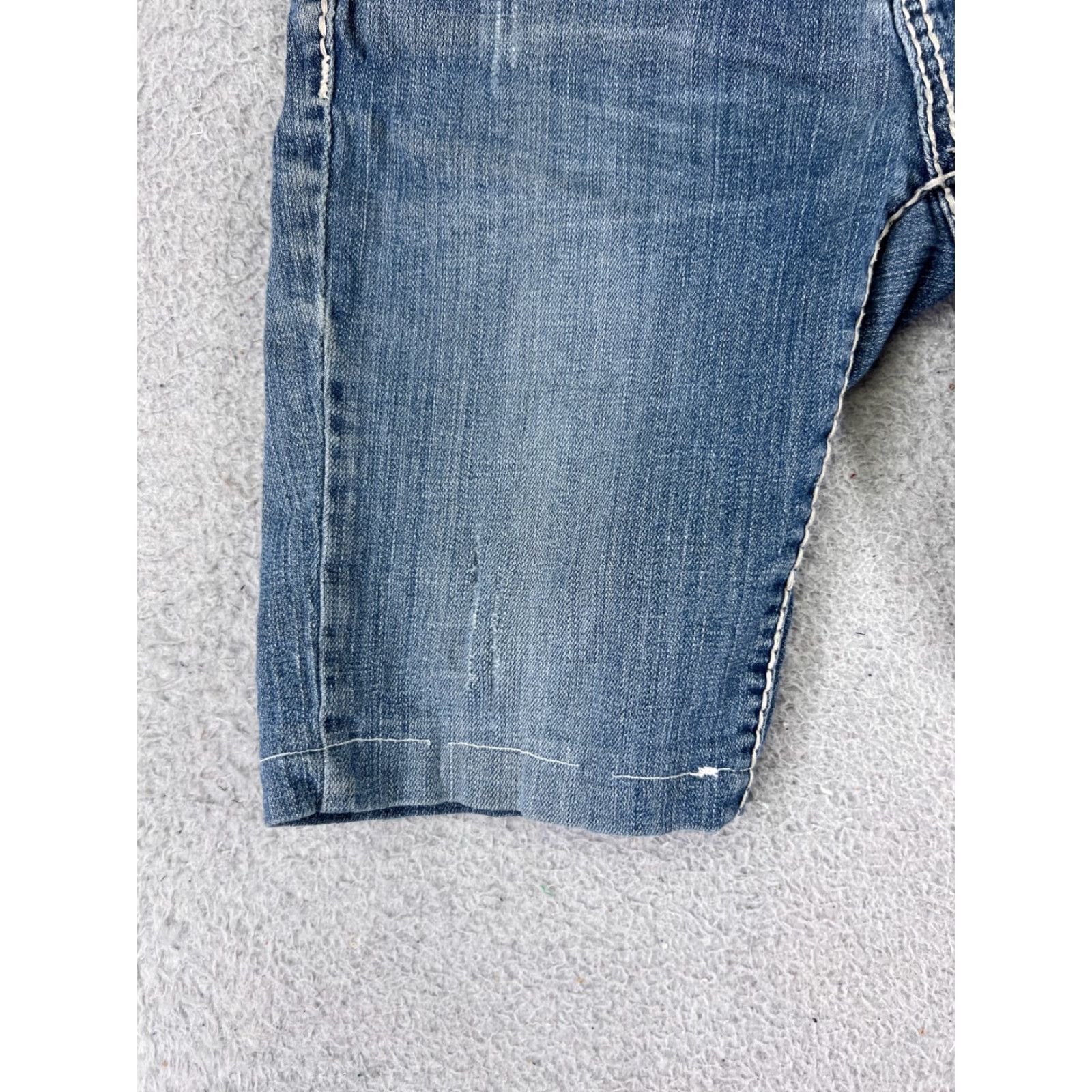 Denime LA Idol Womens Bermuda Shorts 29 Blue Denim Embroidered Bling Cotton Embellished 26x9 Casual Party/Cocktail Jeans/Shorts Womens Size 29" - 3 Thumbnail
