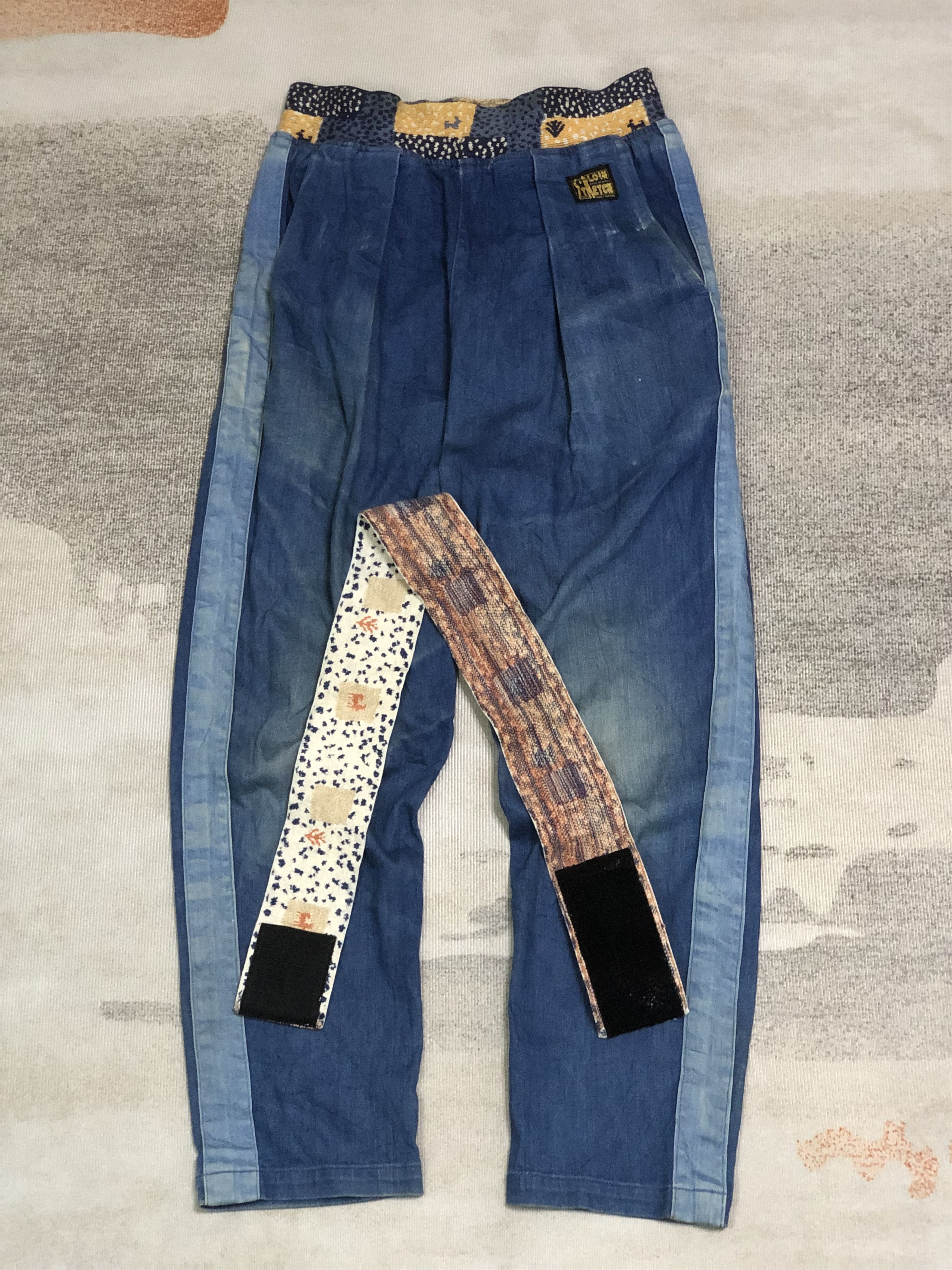Kapital Kapital blue denim trousers with light blue sidebend Size US 30 / EU 46 - 11 Thumbnail