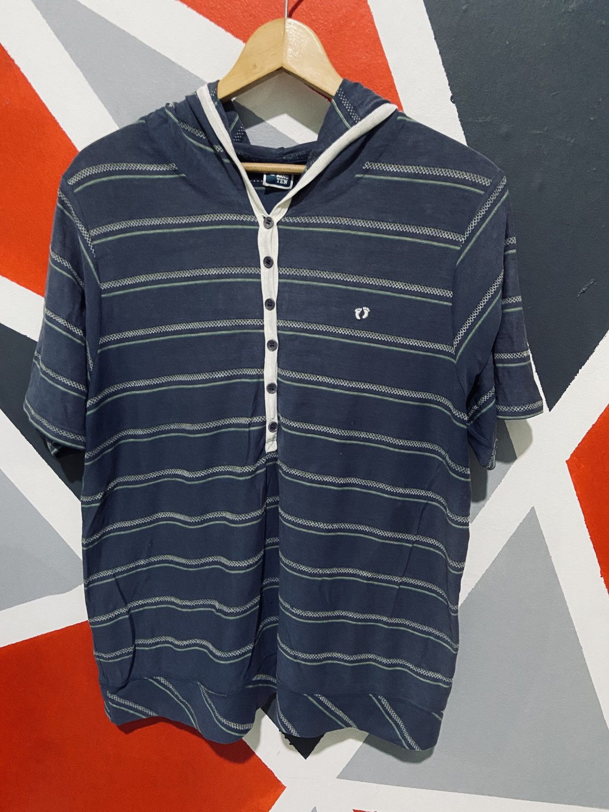 Hang Ten Hang Ten Half Button Tee Hoodie Size US L / EU 52-54 / 3 - 1 Thumbnail