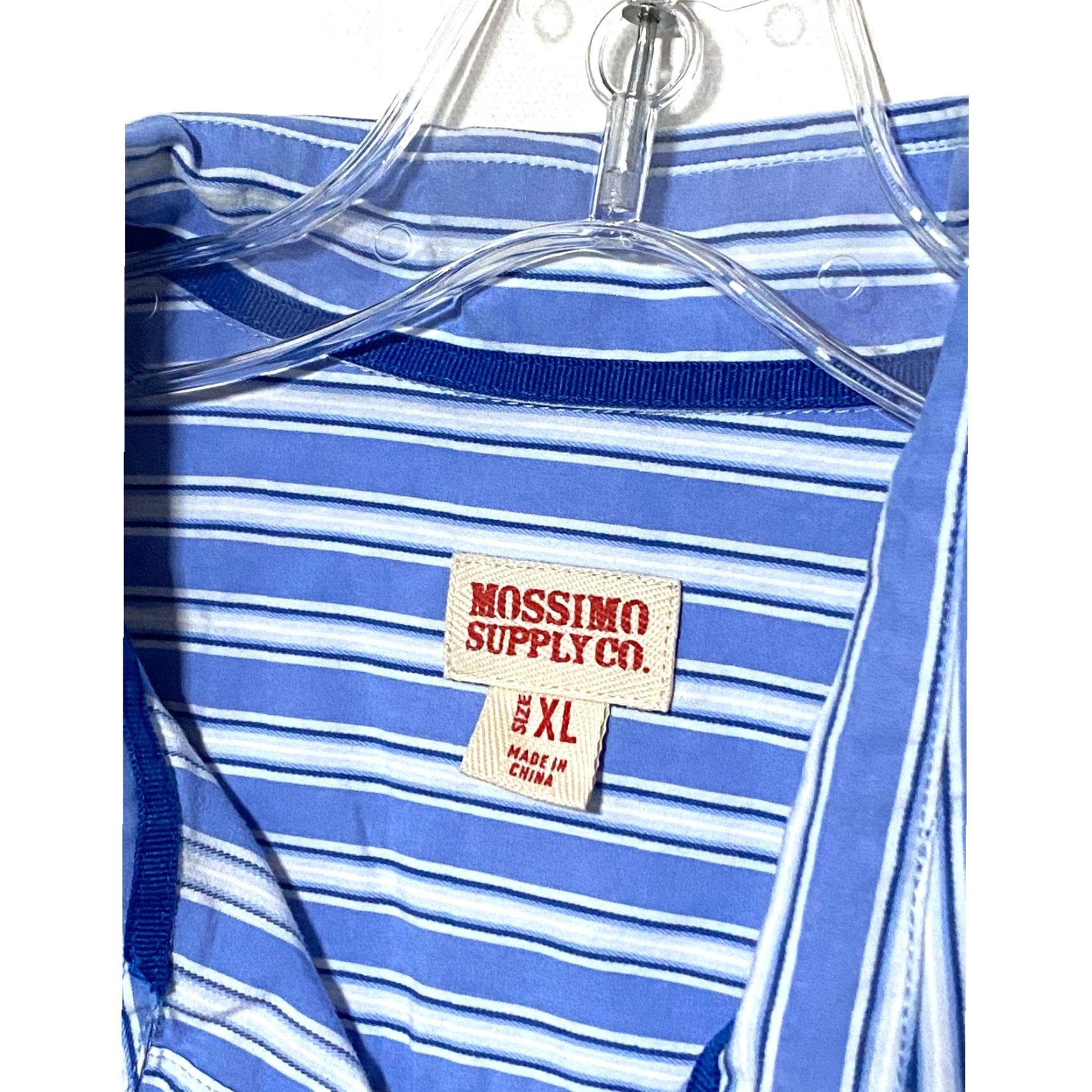 Mossimo Mossimo Striped Blue Button Shirt Mens XL Normcore Preppy Y2K Size US XL / EU 56 / 4 - 5 Thumbnail