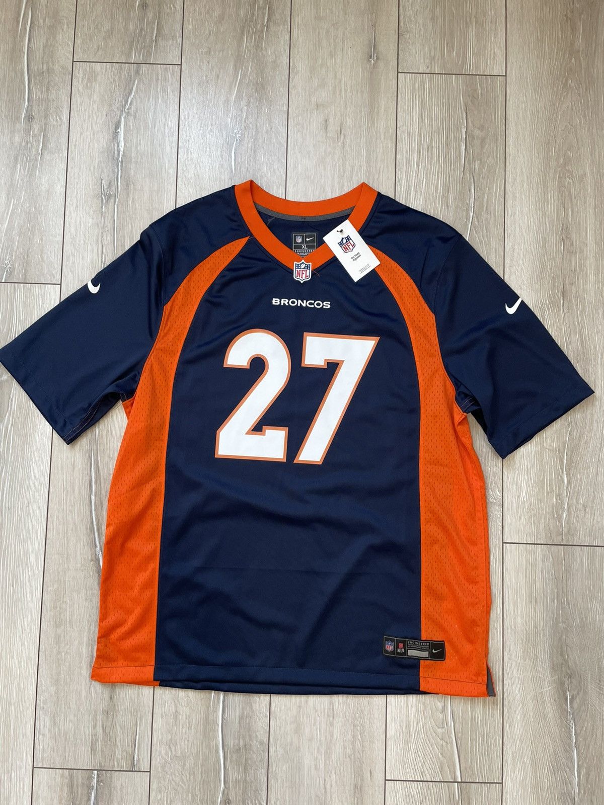 NFL × Nike Nike Denver Broncos #27 NFL Football Jersey Size US XL / EU 56 / 4 - 1 Thumbnail