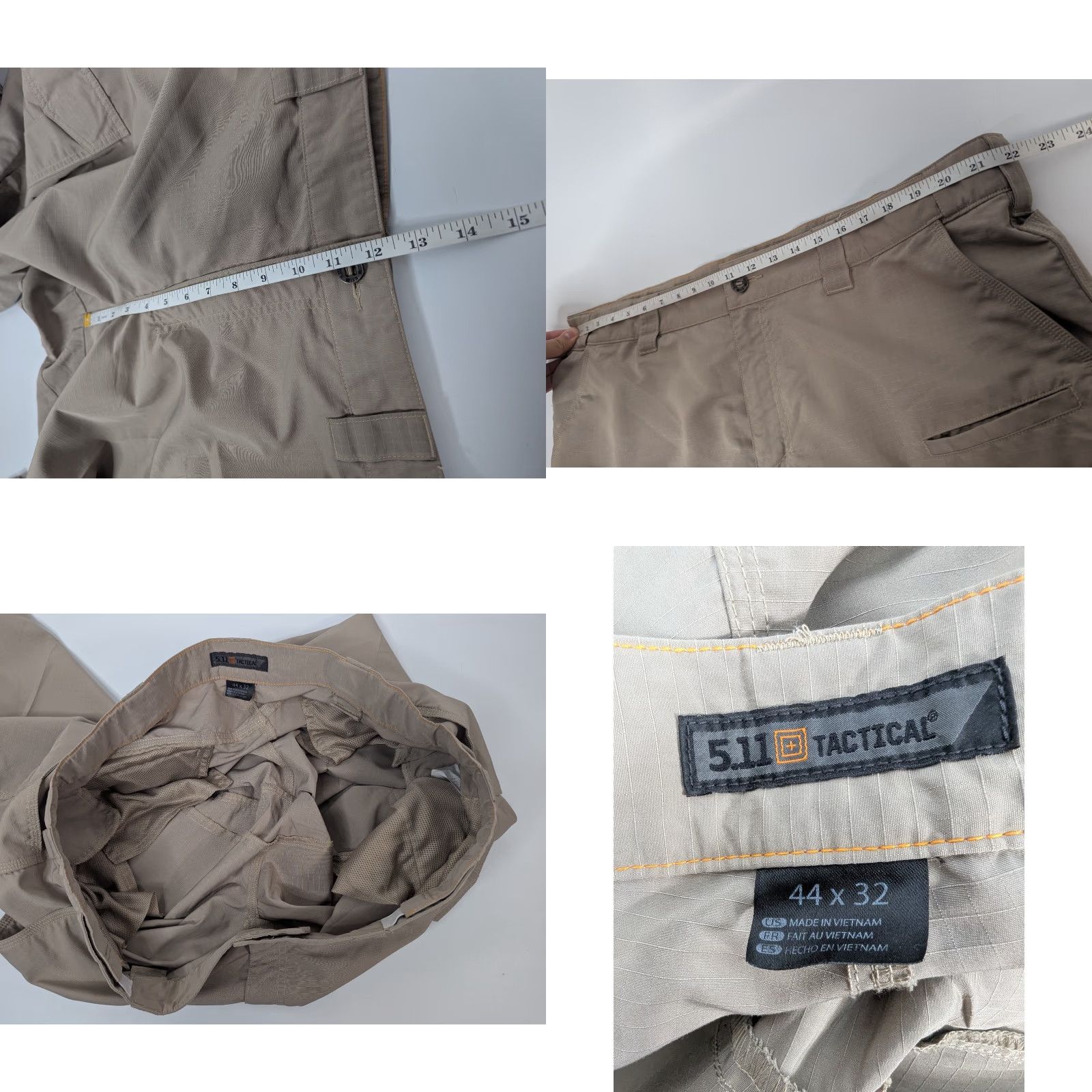 Vintage 5.11 Tactical Men Cargo Pant Beige 44x32 Fast Tac Style 74439 Pockets Cargo Pants Regular Men Size US 44 / EU 60 - 8 Thumbnail