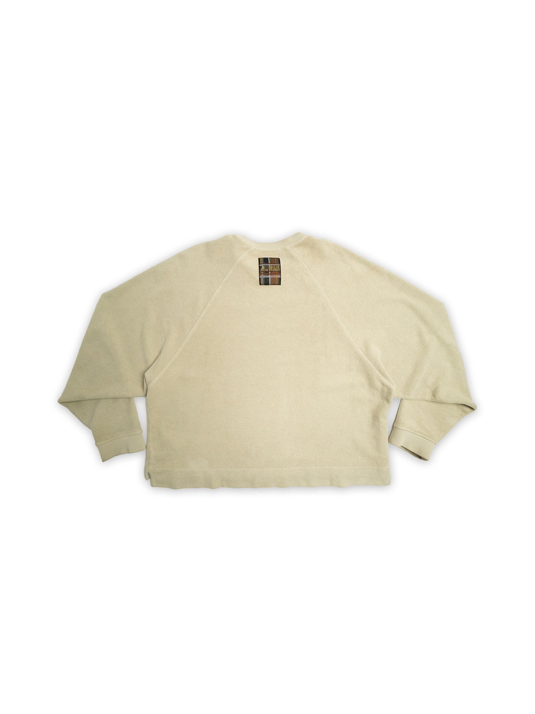 Acne Studios Farmy Teddy Crew Sweat, Dusty Green Size US M / EU 48-50 / 2 - 4 Thumbnail
