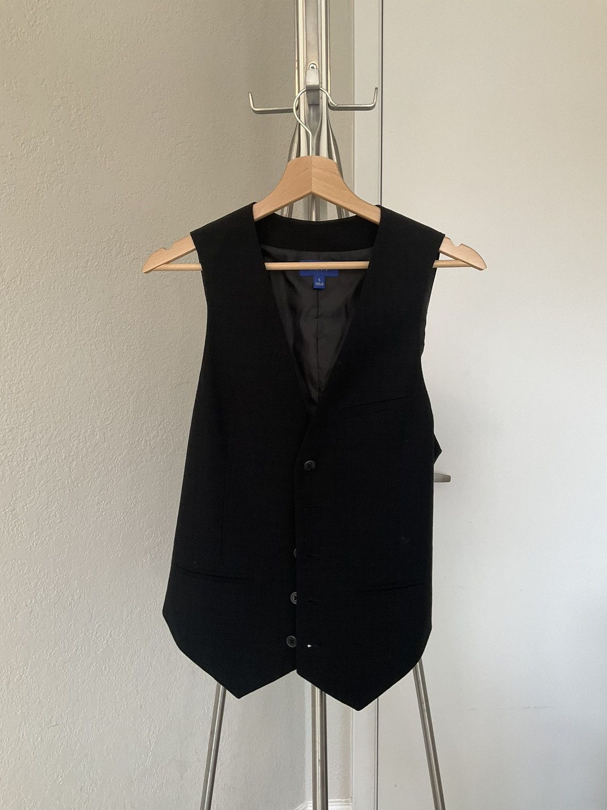 Apt. 9 × Vintage Apt. 9 Black Vest 5 Button Size S Size 34S - 1 Thumbnail