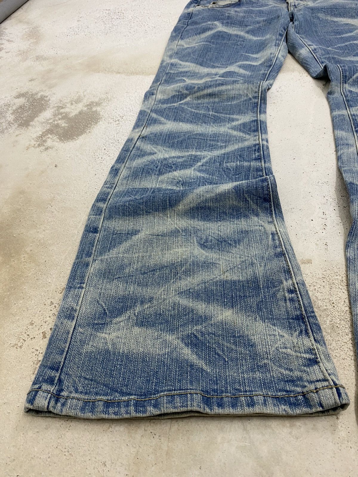 If Six Was Nine × Le Grande Bleu (L.G.B.) × Tornado Mart Retro Flare Daily Topics Unique Tie Dye Wash Effect Sparkli Size US 31 - 5 Thumbnail
