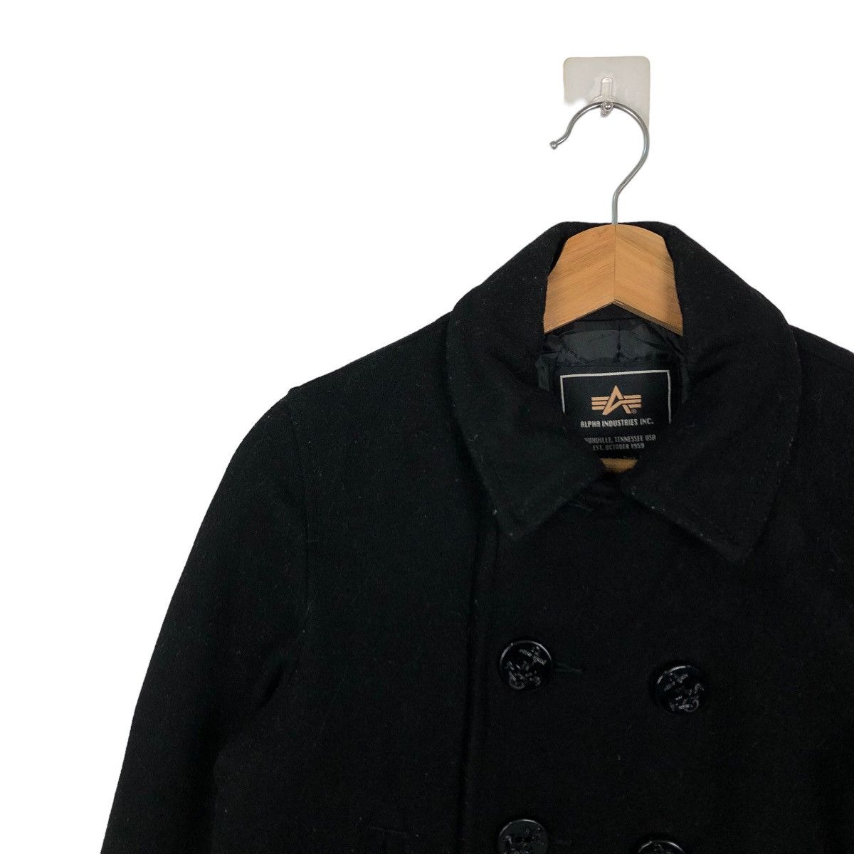 Alpha Industries 🔥VINTAGE CROPPED WOOL DOUBLE BREAST JACKET ALPHA INDUSTRIES Size US M / EU 48-50 / 2 - 6 Thumbnail