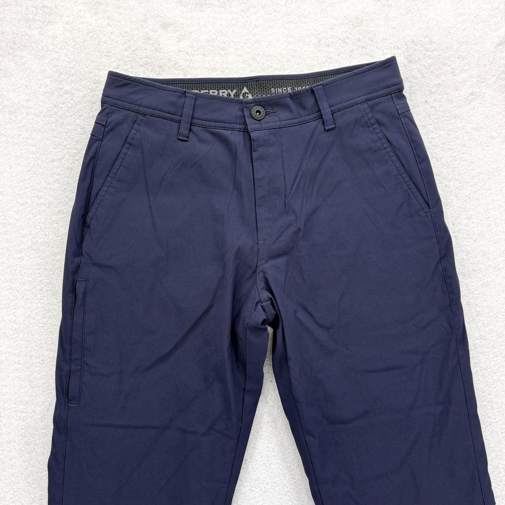 Vintage Gerry Pants Mens Blue 30x30 Regular Fit Stretch Winter Fleece Lined Chino Size US 30 / EU 46 - 2 Thumbnail