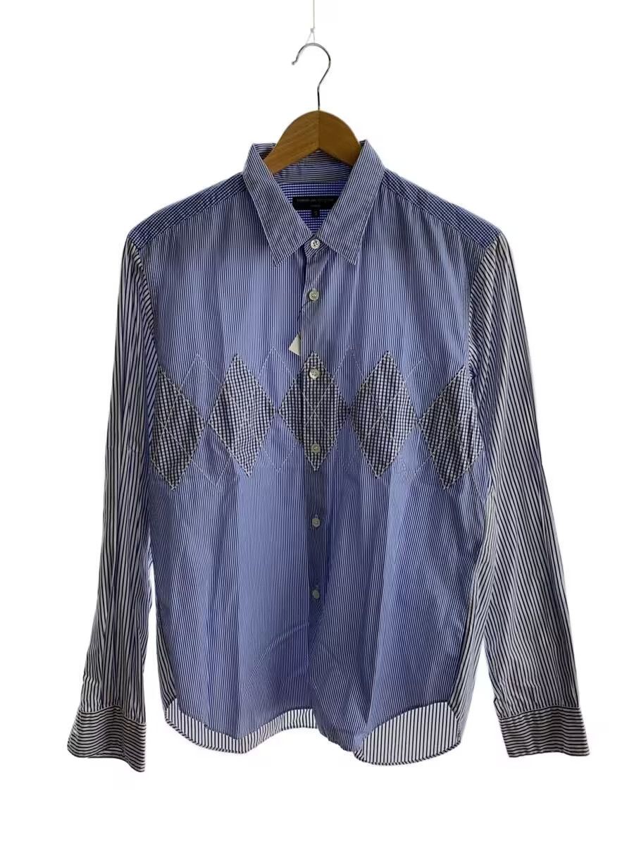 Comme des Garcons Homme Argyle Reconstructed Striped Button Shirt Size US S / EU 44-46 / 1 - 1 Thumbnail