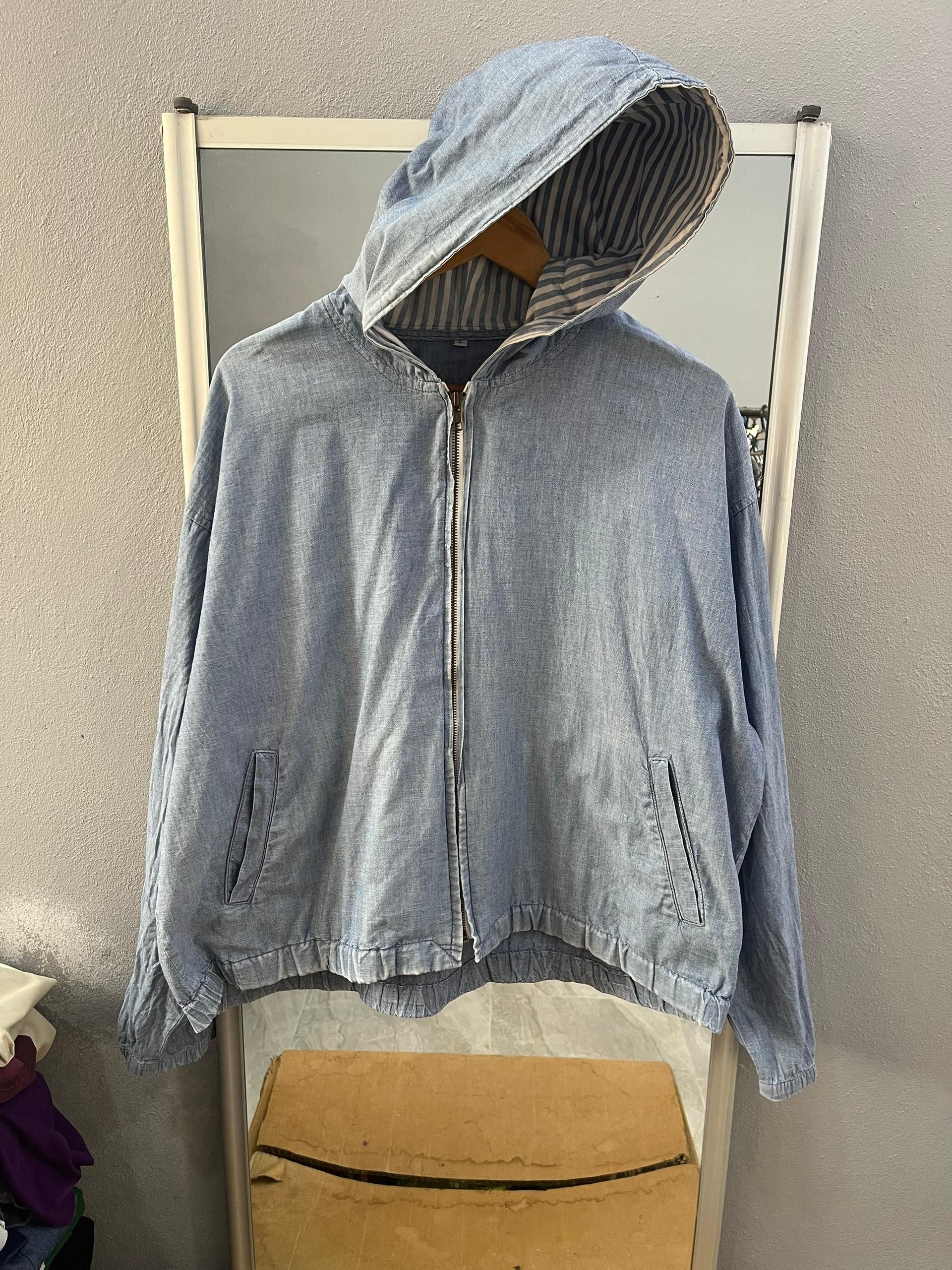 Beverly Hills Polo Club Polo Spirit Chambray Boxy Zip Hoodie Jacket L Size US L / EU 52-54 / 3 - 2 Thumbnail