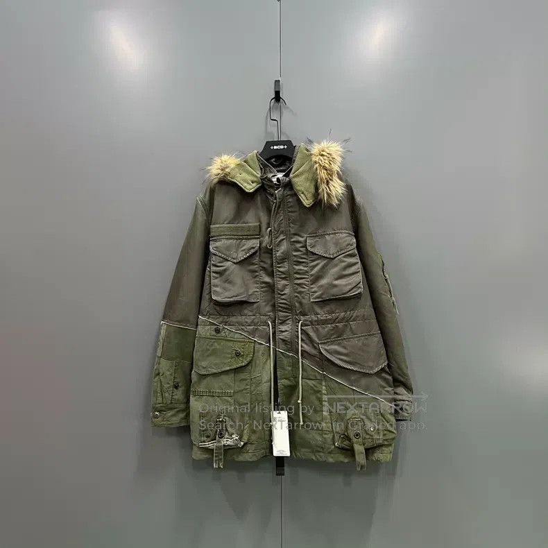 Greg Lauren Greg Lauren Military Green Spliced Aged Jacket Size US XL / EU 56 / 4 - 1 Thumbnail