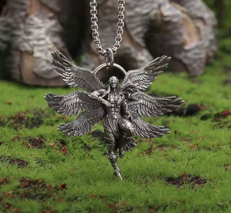 Japanese Brand GOTHIC Warrior Angel Cross Necklace Size ONE SIZE - 4 Thumbnail