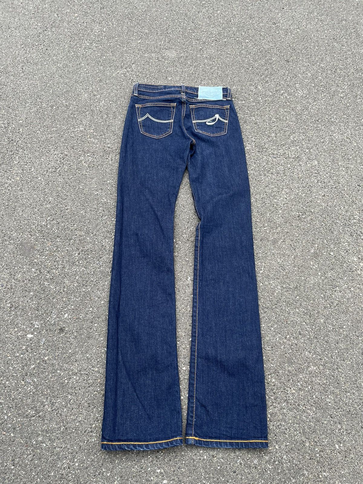 20471120 × Vintage Jacob Cohen Flared Denim Dark Blue Jeans Size 26 Size 26" / US 2 / IT 38 - 4 Thumbnail