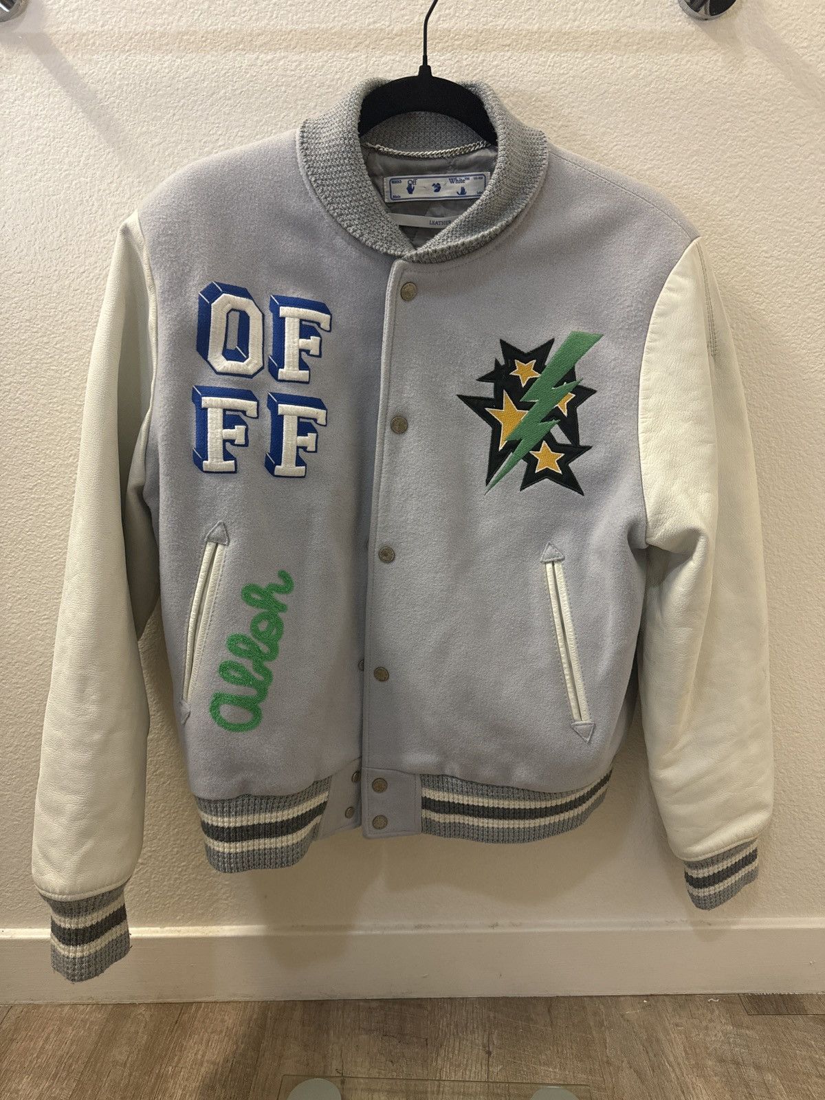 Off-White × Virgil Abloh Off-White Virgil Abloh Magician varsity jacket Size US M / EU 48-50 / 2 - 8 Thumbnail