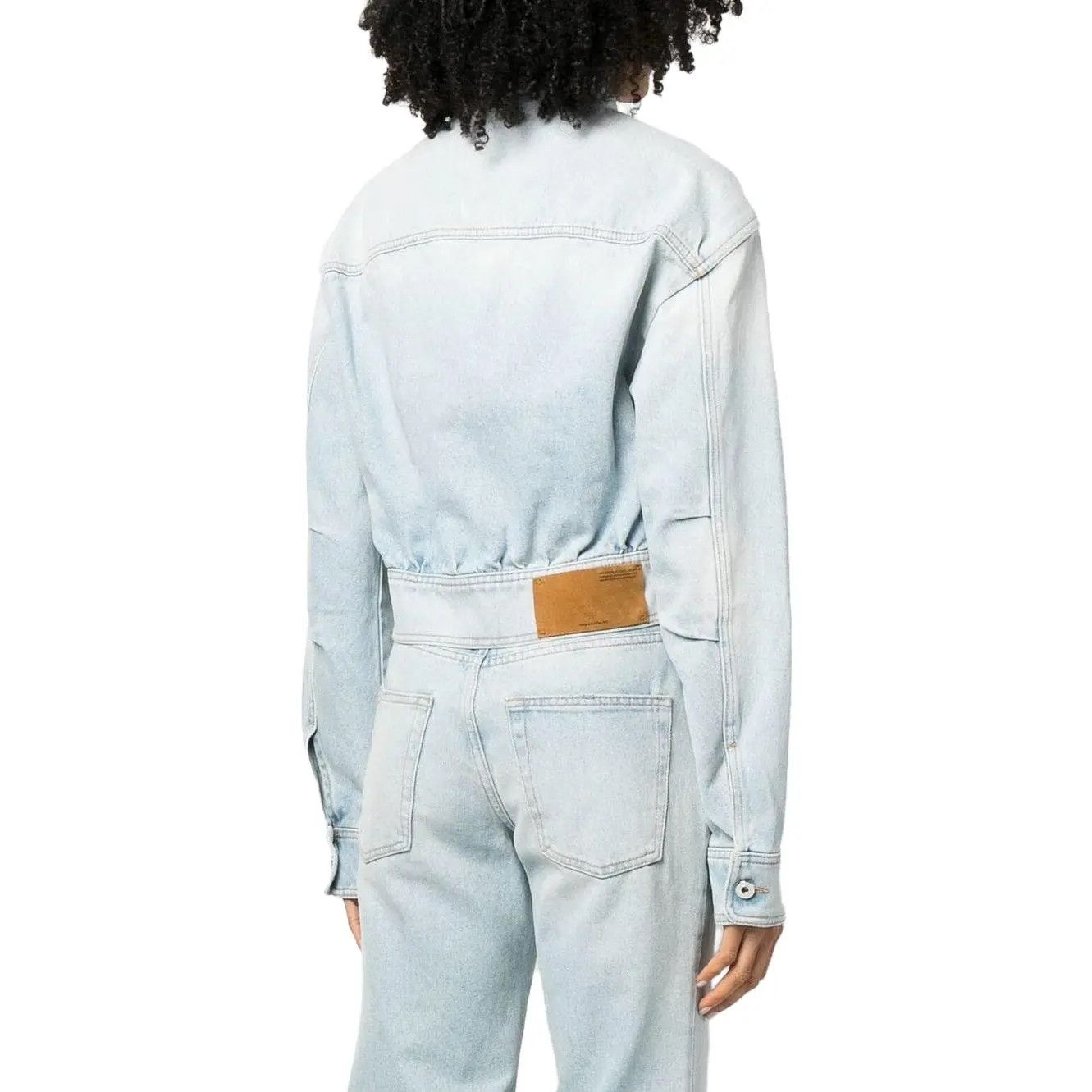 Off-White o1gr1nt0125 Bleach Baby Baggy Jacket in Light Blue Size S / US 4 / IT 40 - 3 Thumbnail