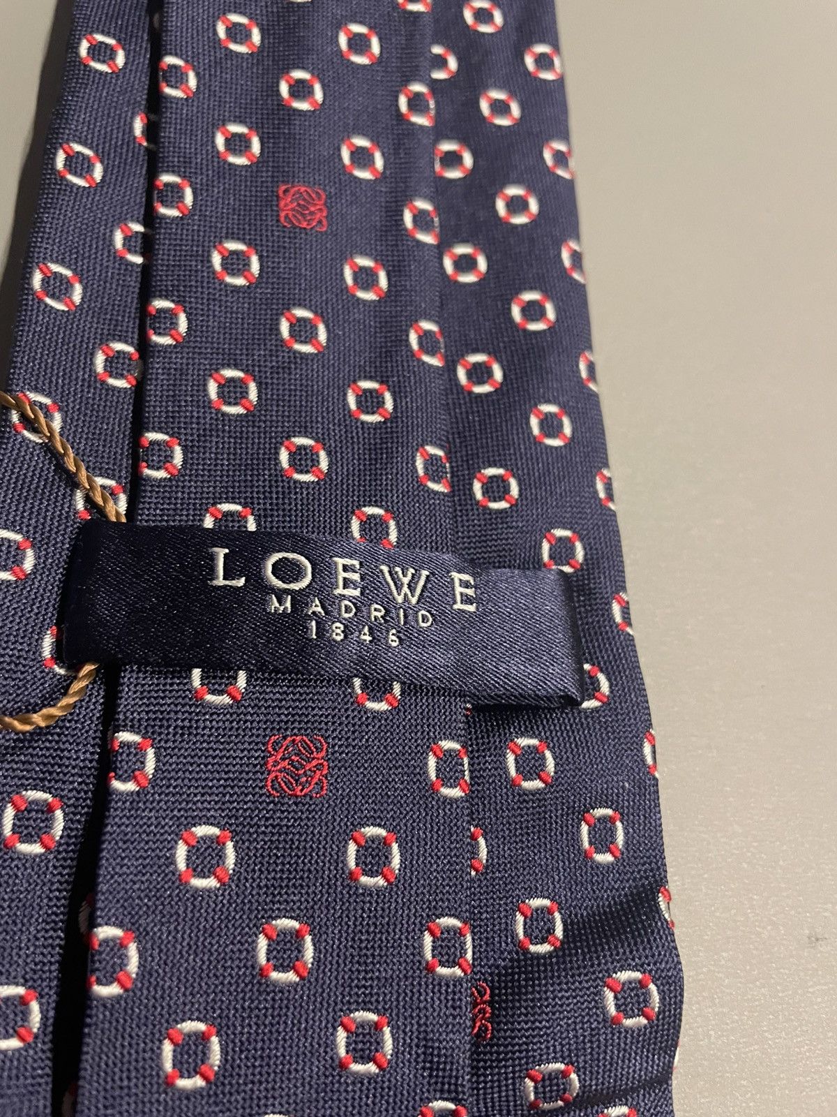 Loewe Loewe blue tie 100% Silk Size ONE SIZE - 3 Thumbnail