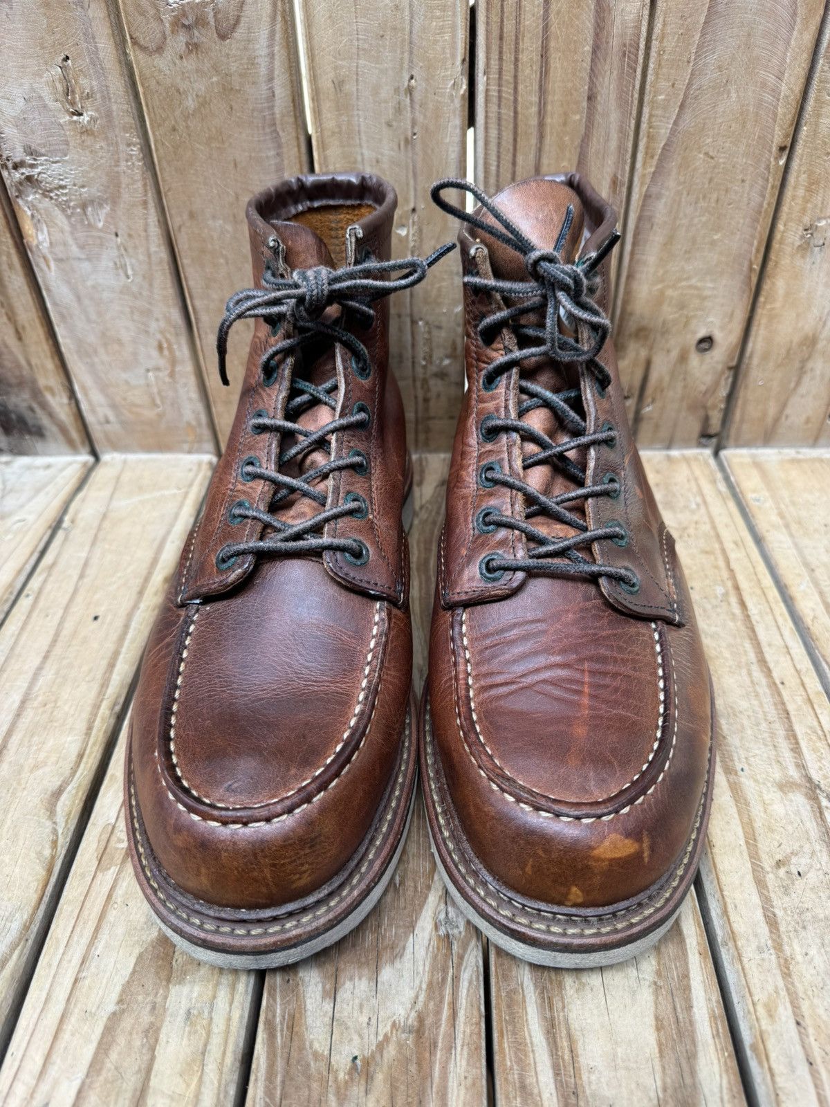 Red Wing Red wing 1907 MOC TOE brown leather boots USA 9.5 D UK 8.5 Size US 9.5 / EU 42-43 - 3 Thumbnail