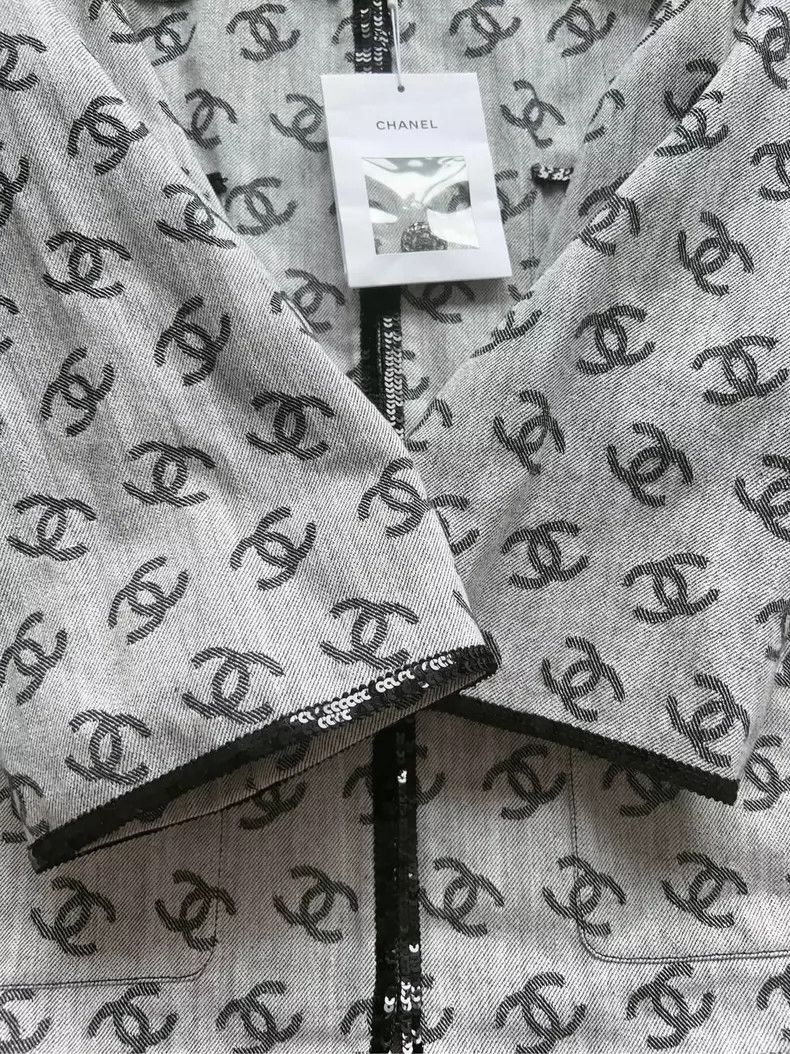 Chanel Chanel 22ss show gray logo jacket Size XXS / US 00 / IT 34 - 3 Thumbnail