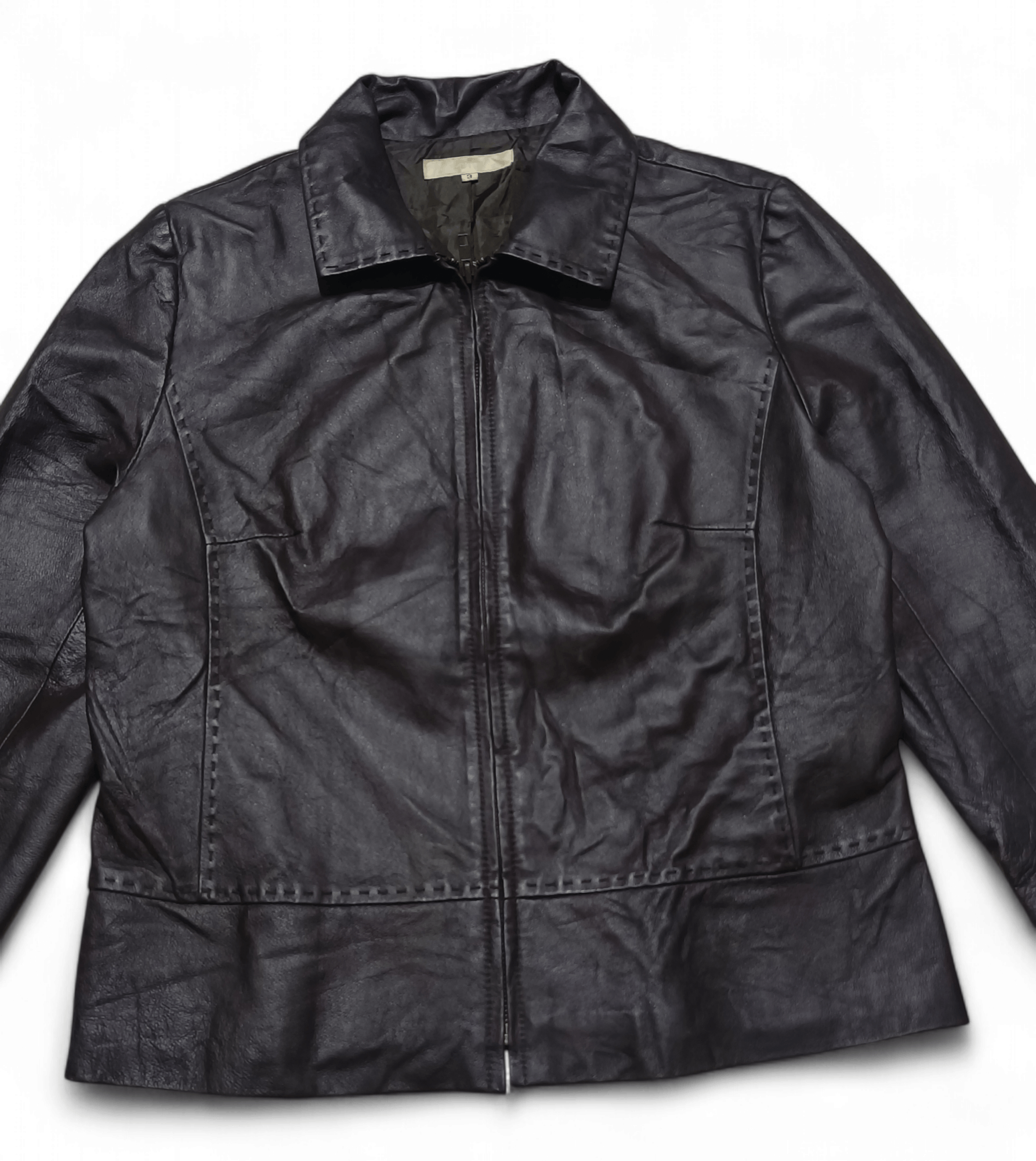 Other Vintage Y2K KETTY Women's Sheepskin Black Leather Jacket Size M / US 6-8 / IT 42-44 - 3 Thumbnail