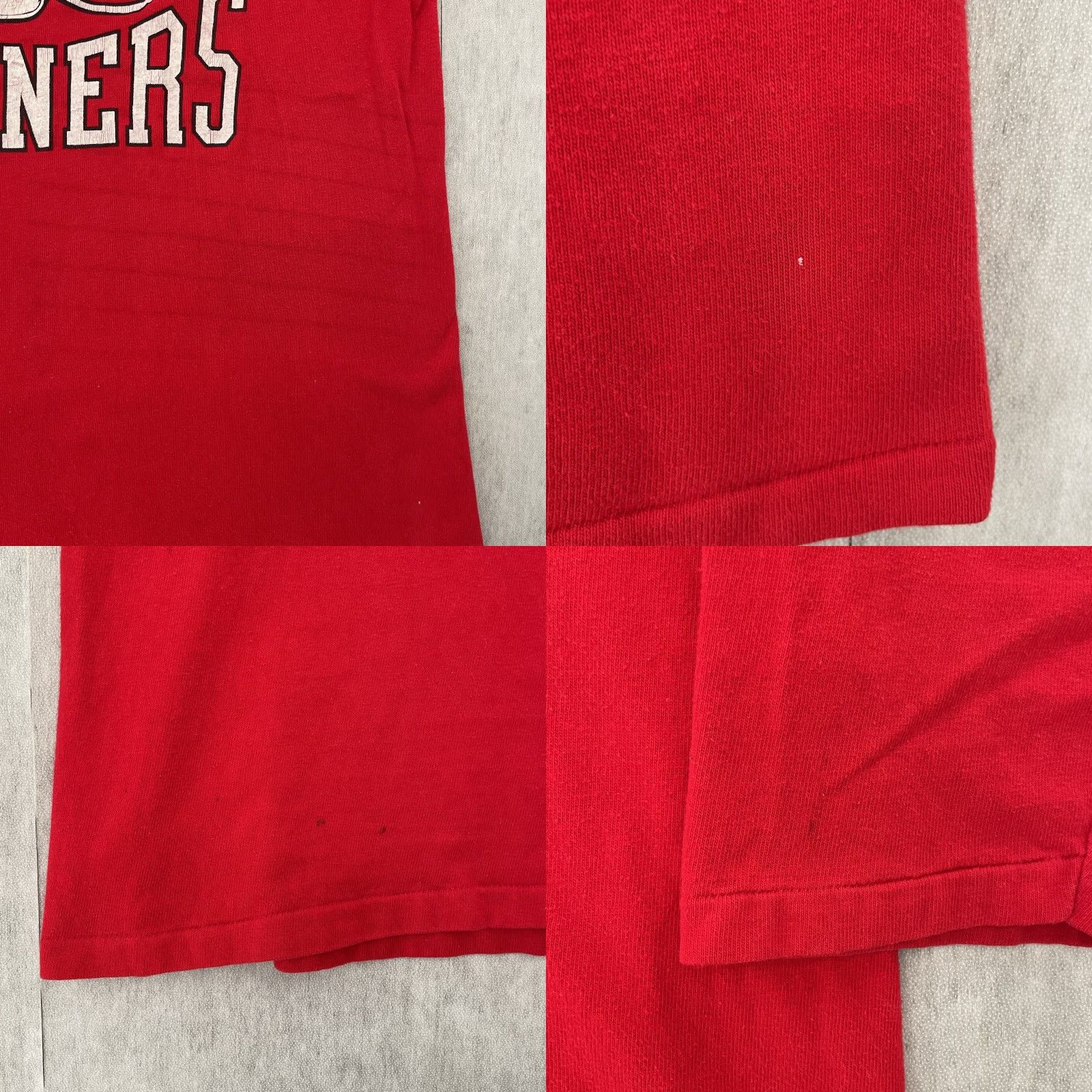 Vintage VINTAGE Downerwear Oklahoma Sooners T-Shirt Adult Large Red 3/4 Sleeve V-Neck 90s Football Mens Size US L / EU 52-54 / 3 - 8 Thumbnail