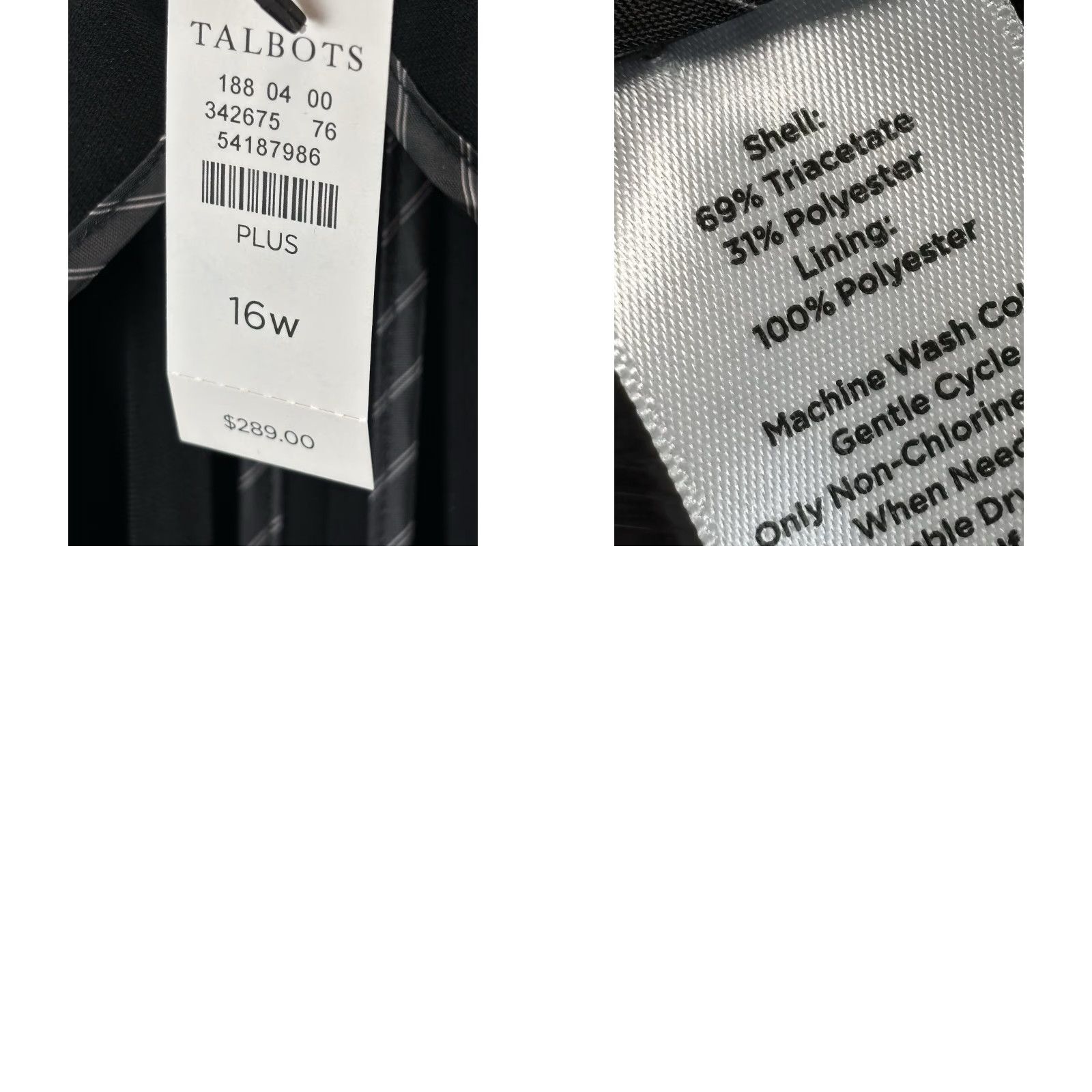 Talbots VINTAGE? No — Talbots Black Blazer Jacket 16W Women’s Blazer Plus Size Jacket Long Sleeve 2-Button Career Capsule (Women) Size XXL / US 16-18 / IT 52-54 - 8 Thumbnail