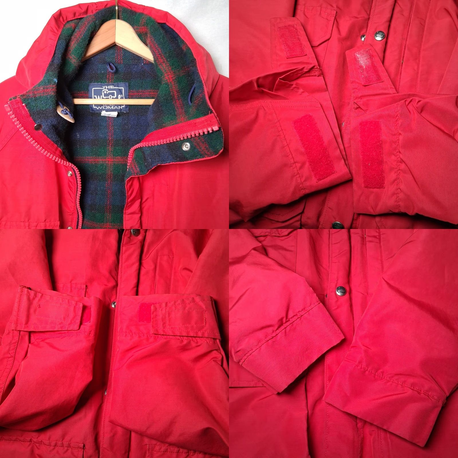 Vintage VINTAGE Woolrich Woman Work Coat L Red Hooded Wool Blend Lined Utility Jacket Workwear Barn Chore Coat Women Mens? Size L / US 10 / IT 46 - 8 Thumbnail