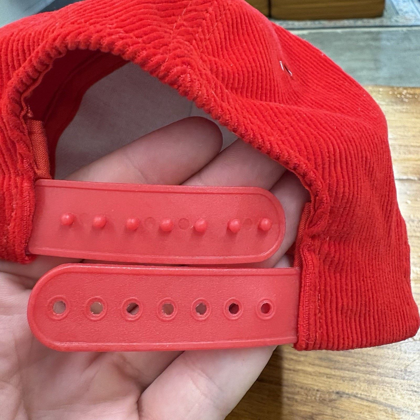 Other Vintage 90s Red Corduroy Bob Evans Embroidered Snap Back Hat Size ONE SIZE - 8 Thumbnail