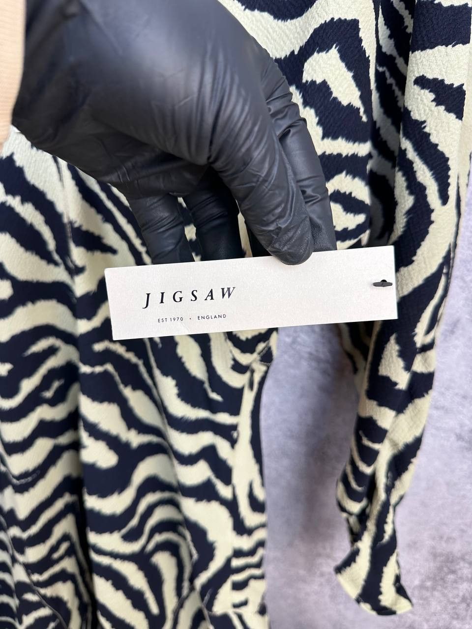 Jigsaw NWT Jigsaw Zebra Ikat Maxi Dress Khaki Women's Size UK 10 Size M / US 6-8 / IT 42-44 - 9 Thumbnail