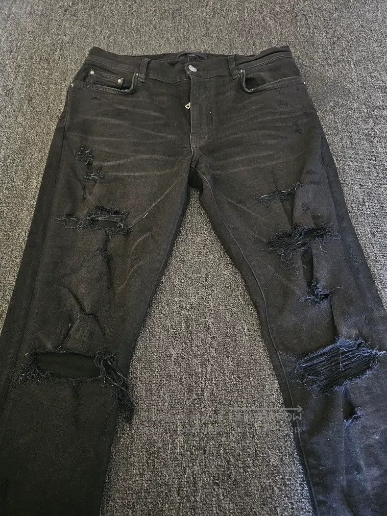 Amiri Amiri Coated distressed denim pants Size US 32 / EU 48 - 2 Thumbnail