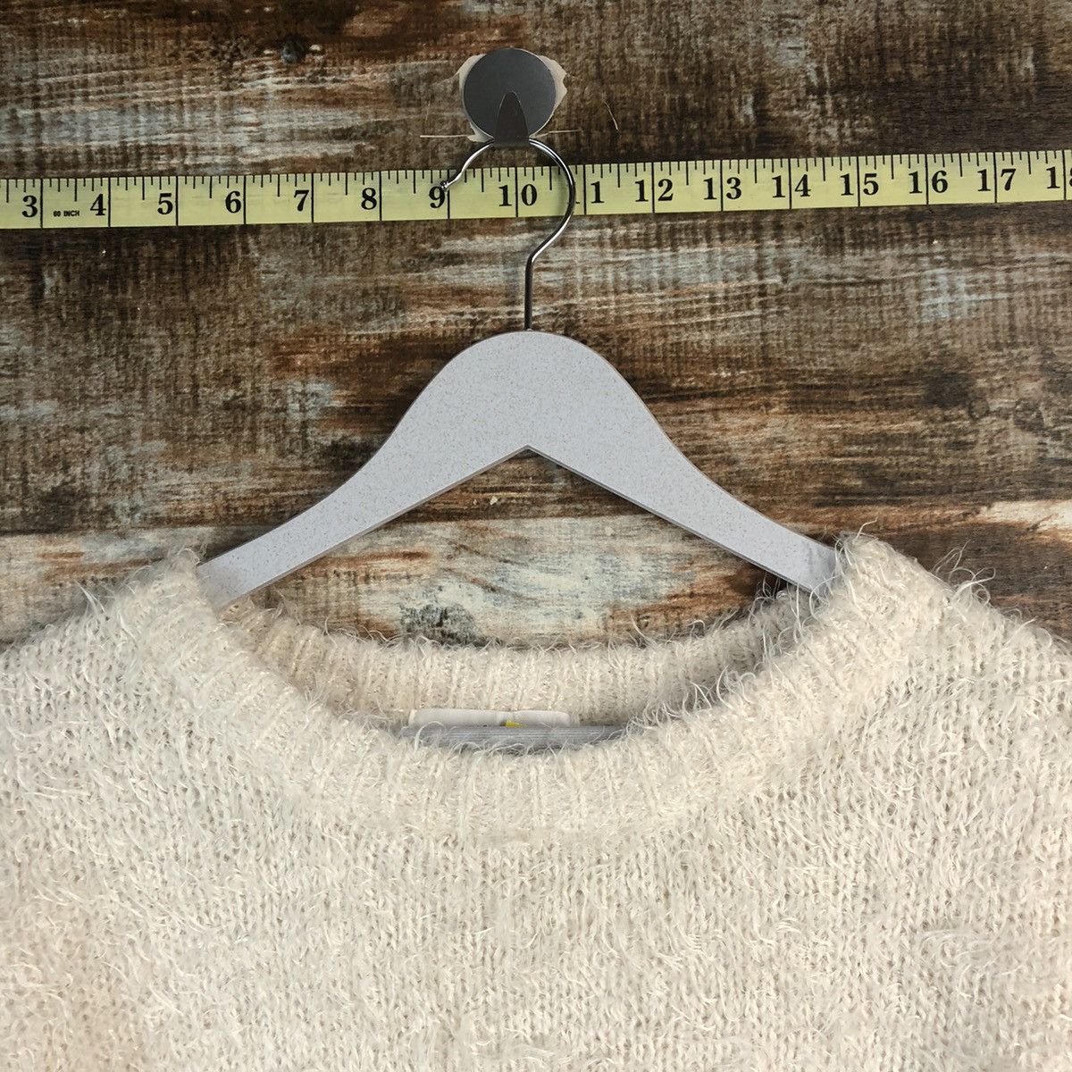 Vintage DL Archives Cream shaggy fur Mohair Knitwear #C027 Size S / US 4 / IT 40 - 4 Thumbnail