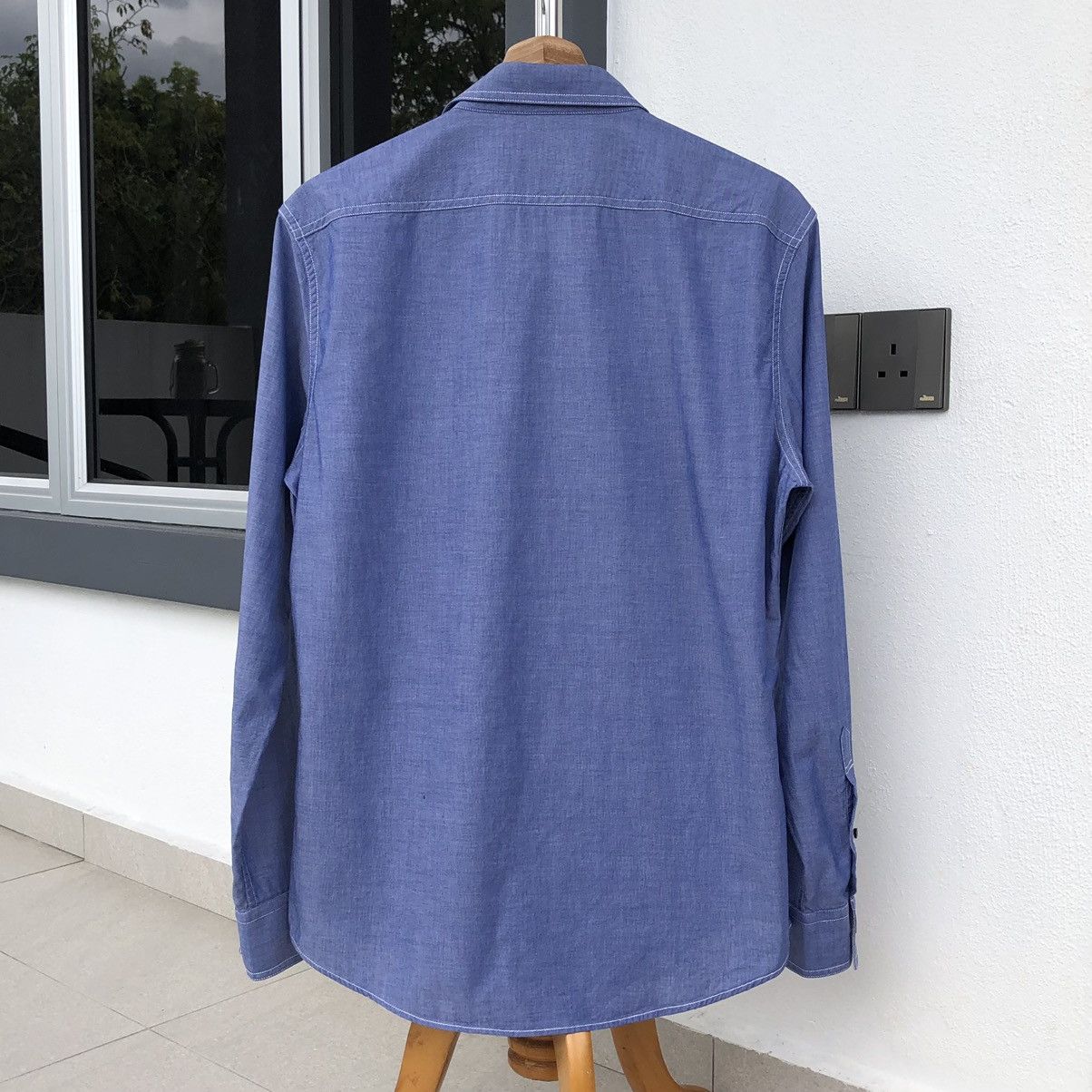 Burberry Burberry Black Label Chambray Long Sleeve Shirt Size US M / EU 48-50 / 2 - 5 Thumbnail