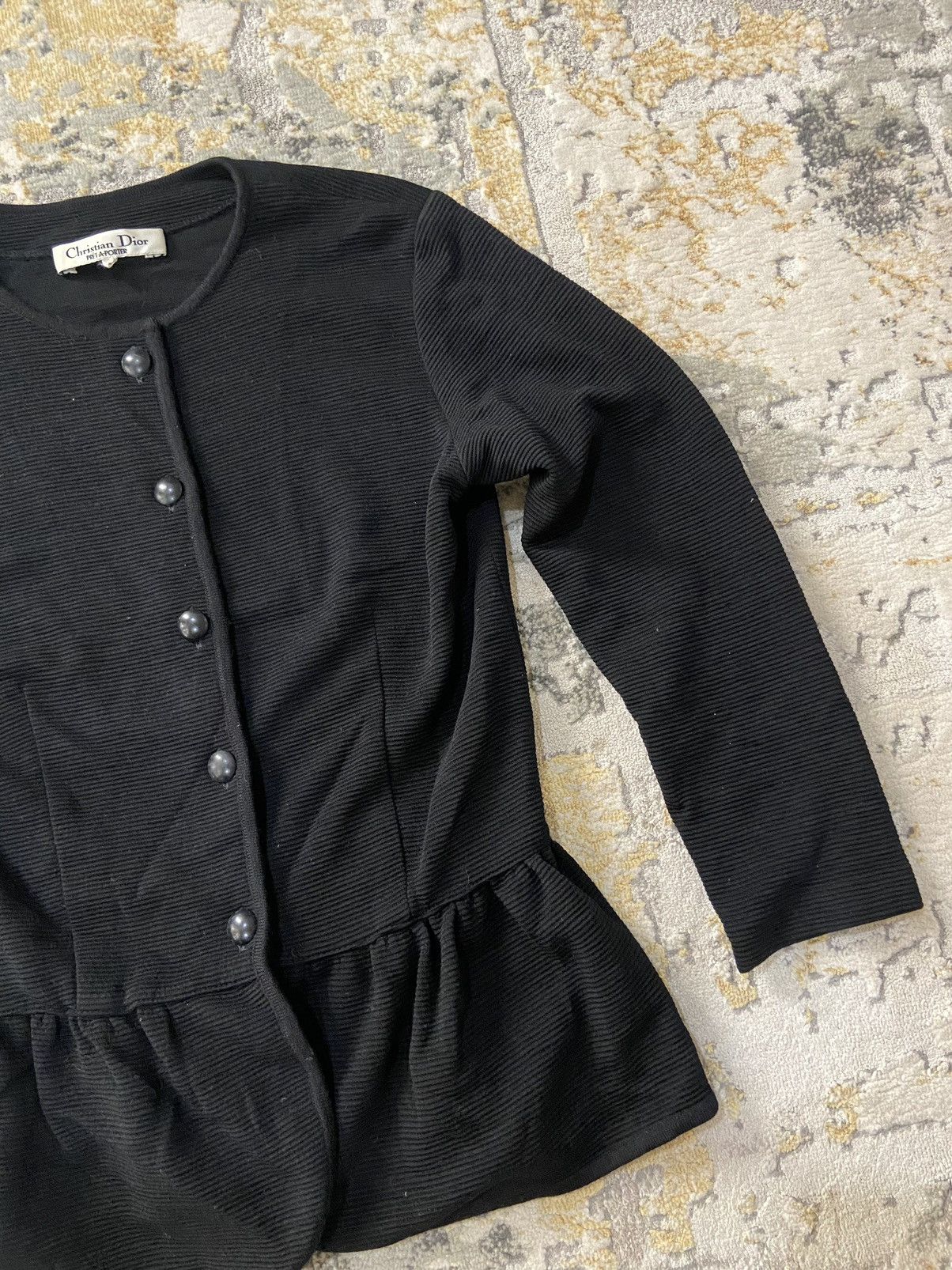 Christian Dior Monsieur RUFFLE CROPPED CARDIGAN Size M / US 6-8 / IT 42-44 - 3 Thumbnail