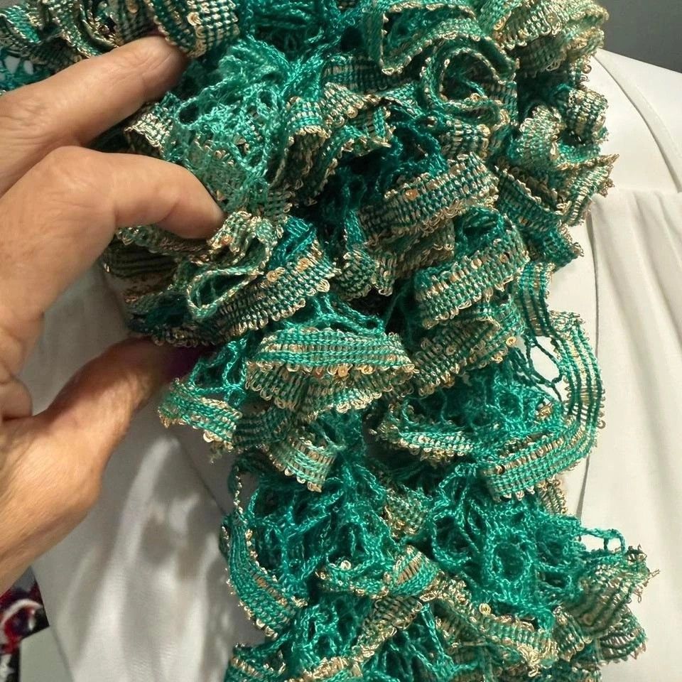 Other Handmade Ruffle Lace Scarf Soft, Lightweight & Flouncy Size ONE SIZE - 2 Thumbnail