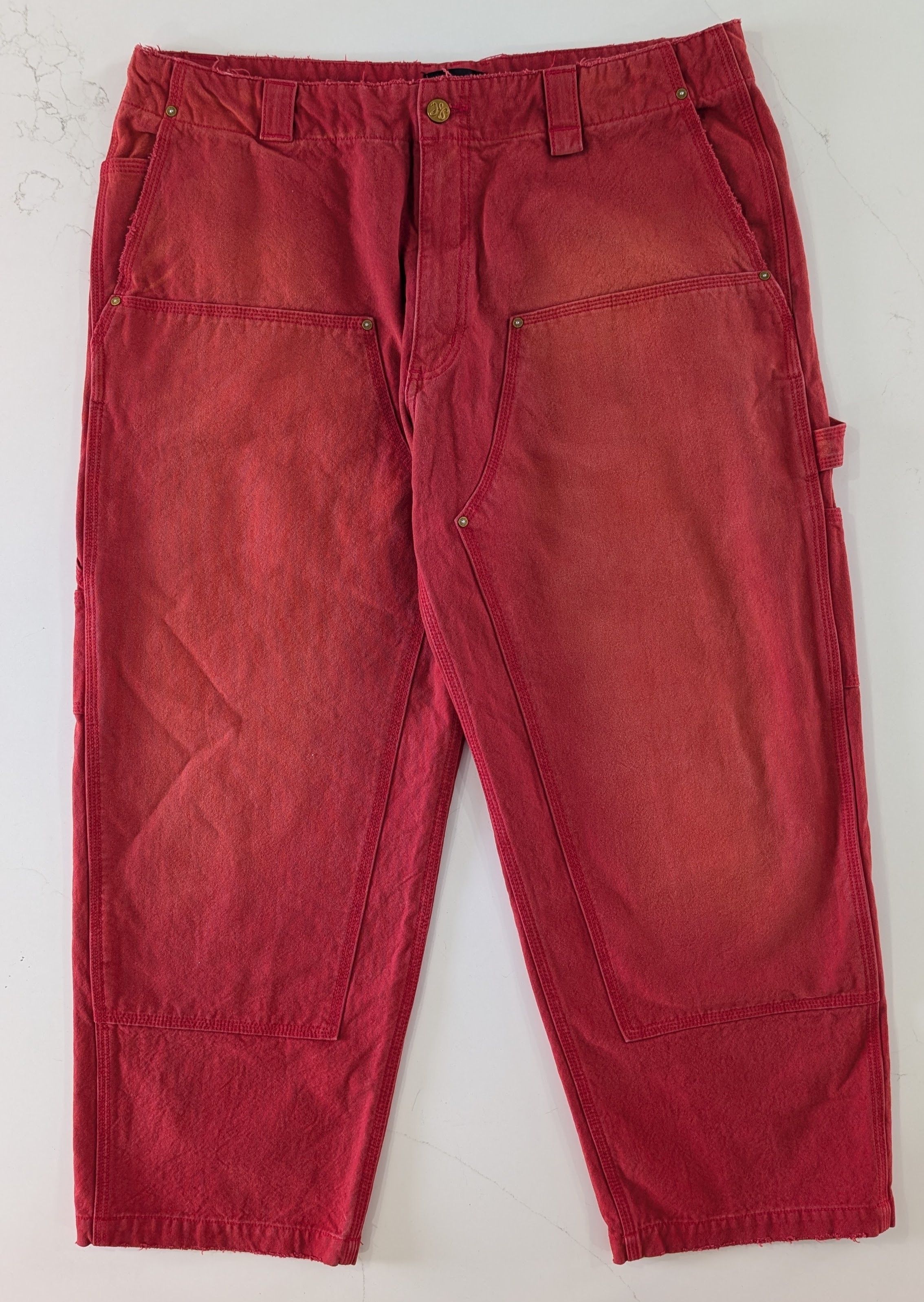 Willy Chavarria Willy Chavarria Red Workwear Toluca Pant Small Size US 38 / EU 54 - 2 Thumbnail
