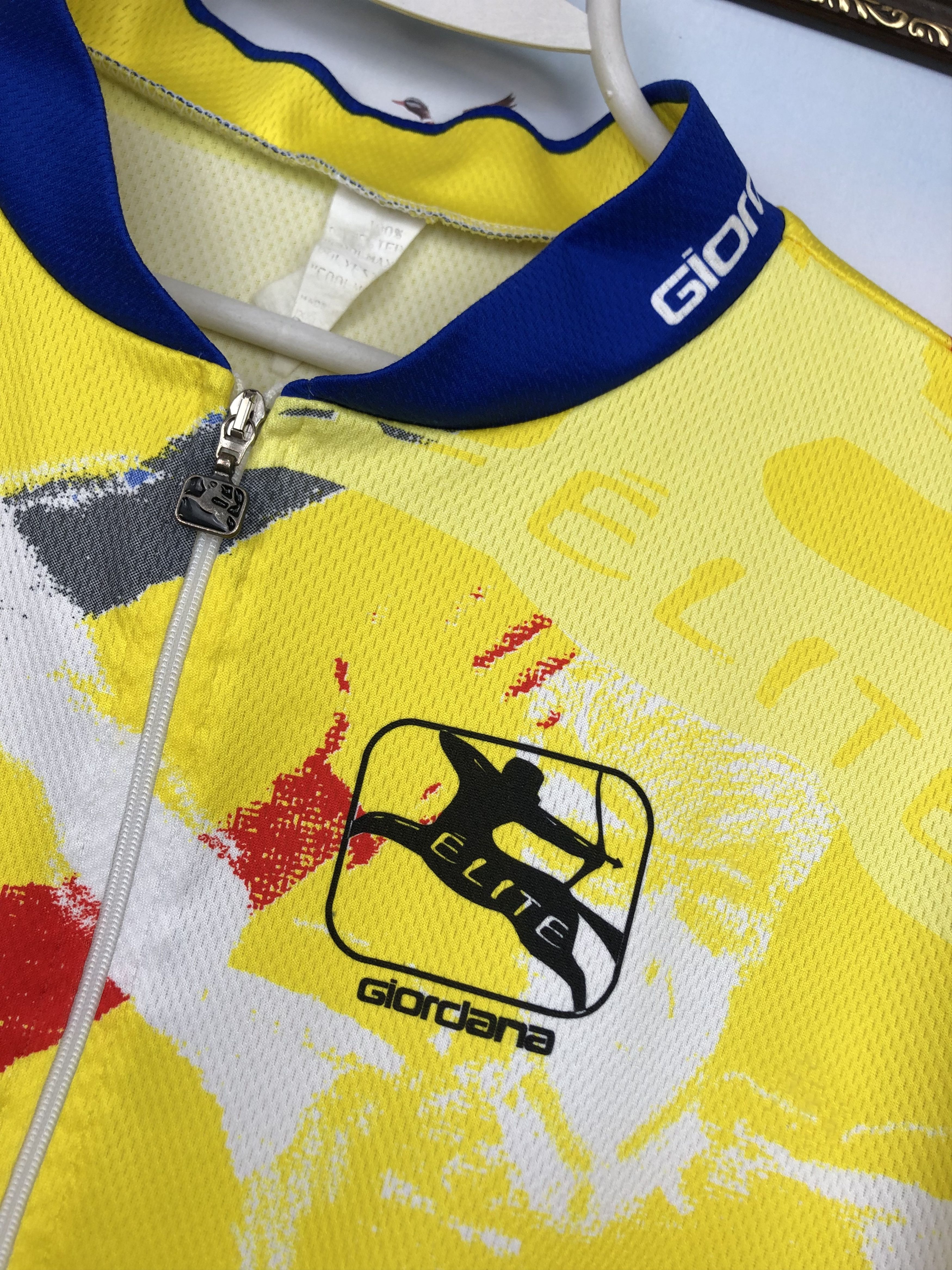 Vintage Vintage Giordana Tour De France Cycling Jersey Yellow Shirt Size US L / EU 52-54 / 3 - 4 Thumbnail