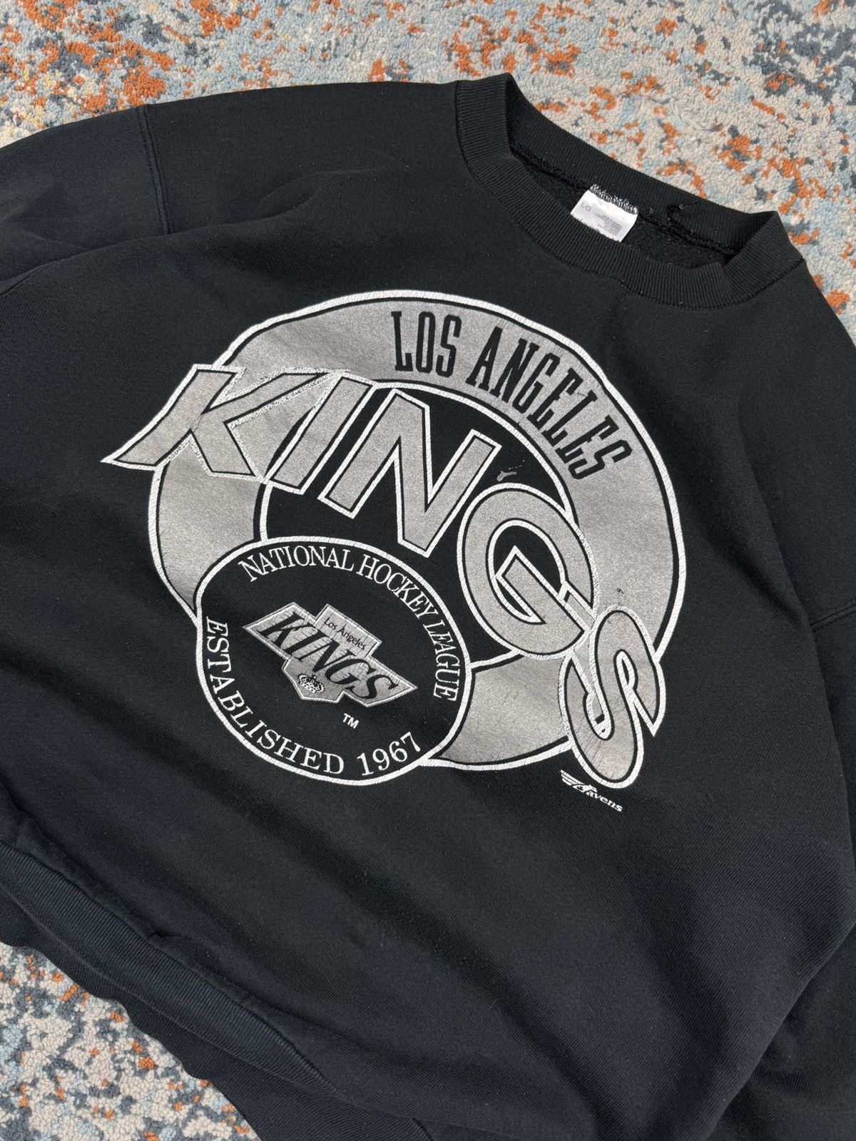 NHL × Vintage Vintage 90s Los Angeles Kings NHL boxy graphic sweatshirt Size US XL / EU 56 / 4 - 3 Thumbnail