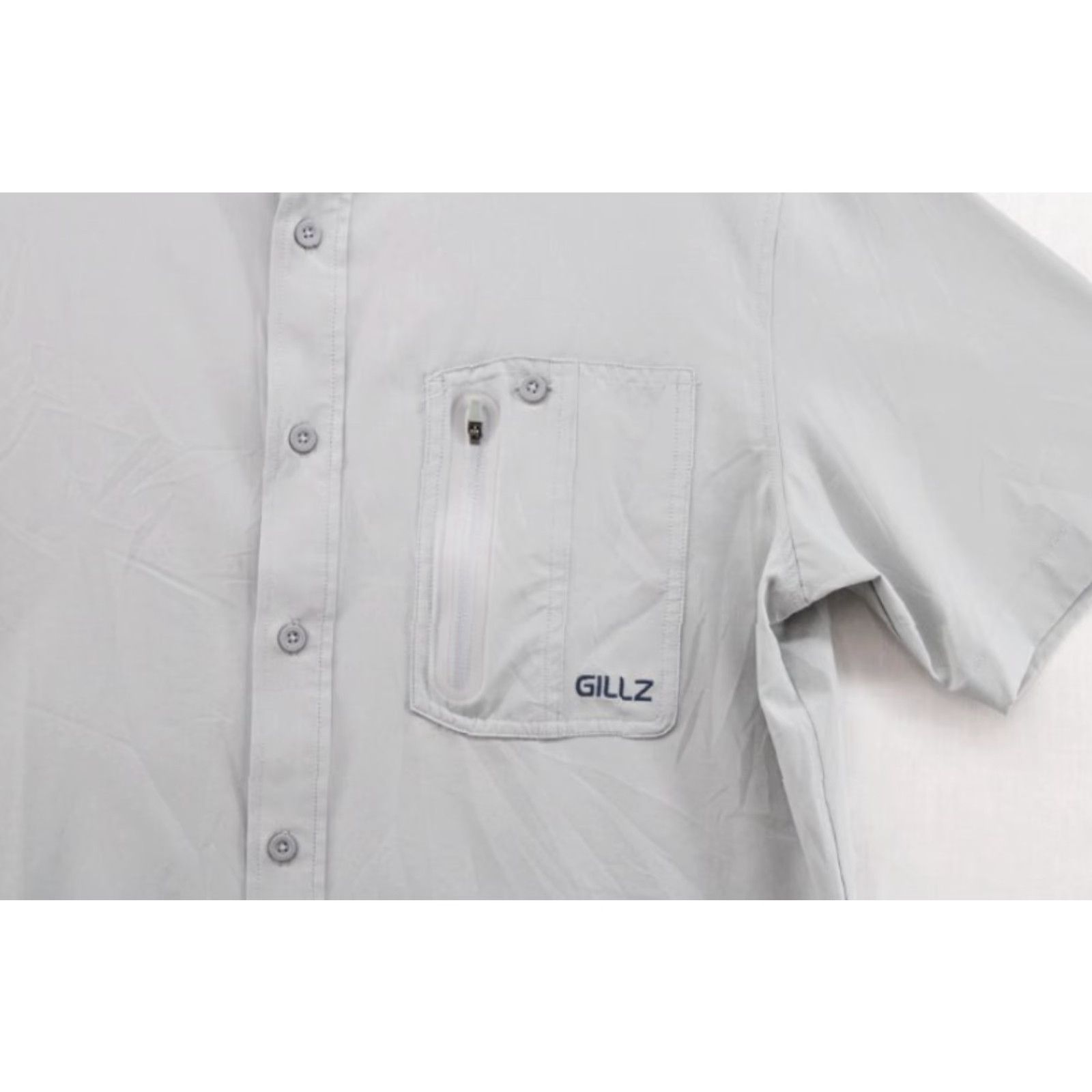 Vintage Gillz Fishing Tech Shirt Mens M Gray Vented Short Sleeve Button-Up Casual Shirt Size US M / EU 48-50 / 2 - 2 Thumbnail