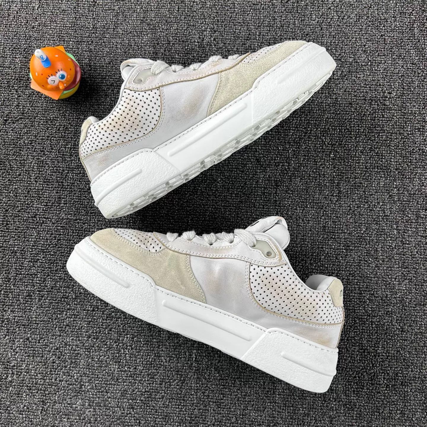 Miu Miu MIU MIU White Distressed Sneakers Women's 37 Size US 6.5 / IT 36.5 - 3 Thumbnail