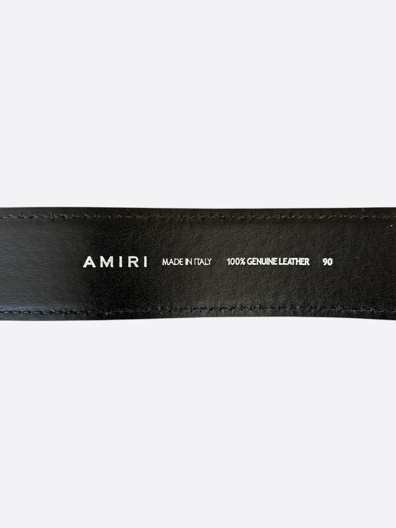 Amiri Amiri Black Core Logo Leather Belt Size 34 - 3 Thumbnail