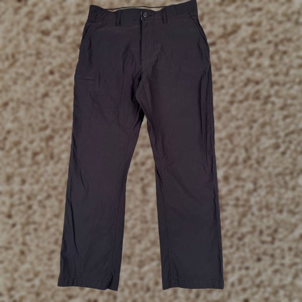 Vintage Cargo Pants Men 32 Black Nylon Straight Leg Zipper Pocket Hiking Camp 32x30 Size US 32 / EU 48 - 1 Thumbnail