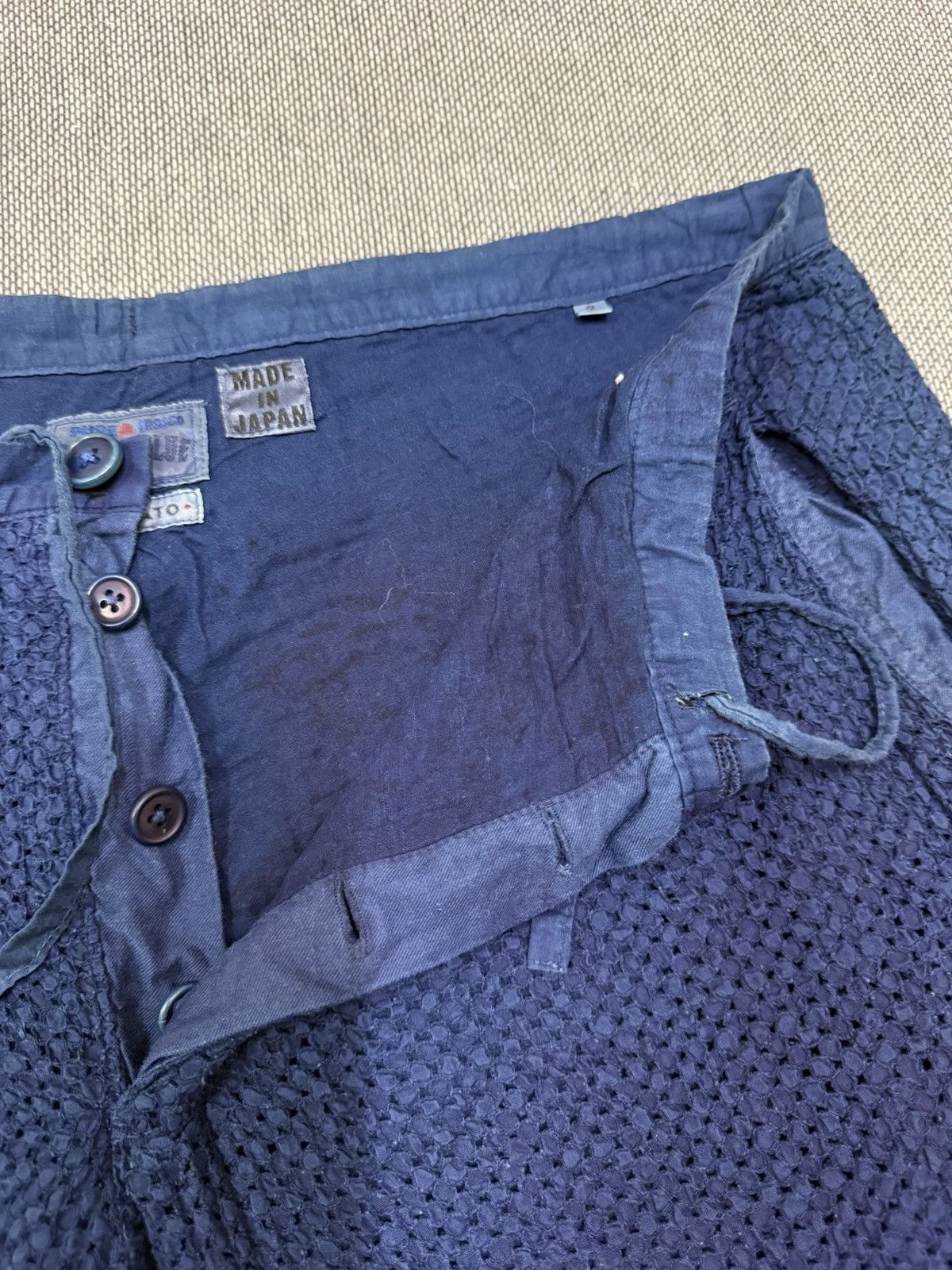 Blue Blue Japan Vintage Blue Blue Japan Indigo Textured Pants Size US 34 / EU 50 - 9 Thumbnail