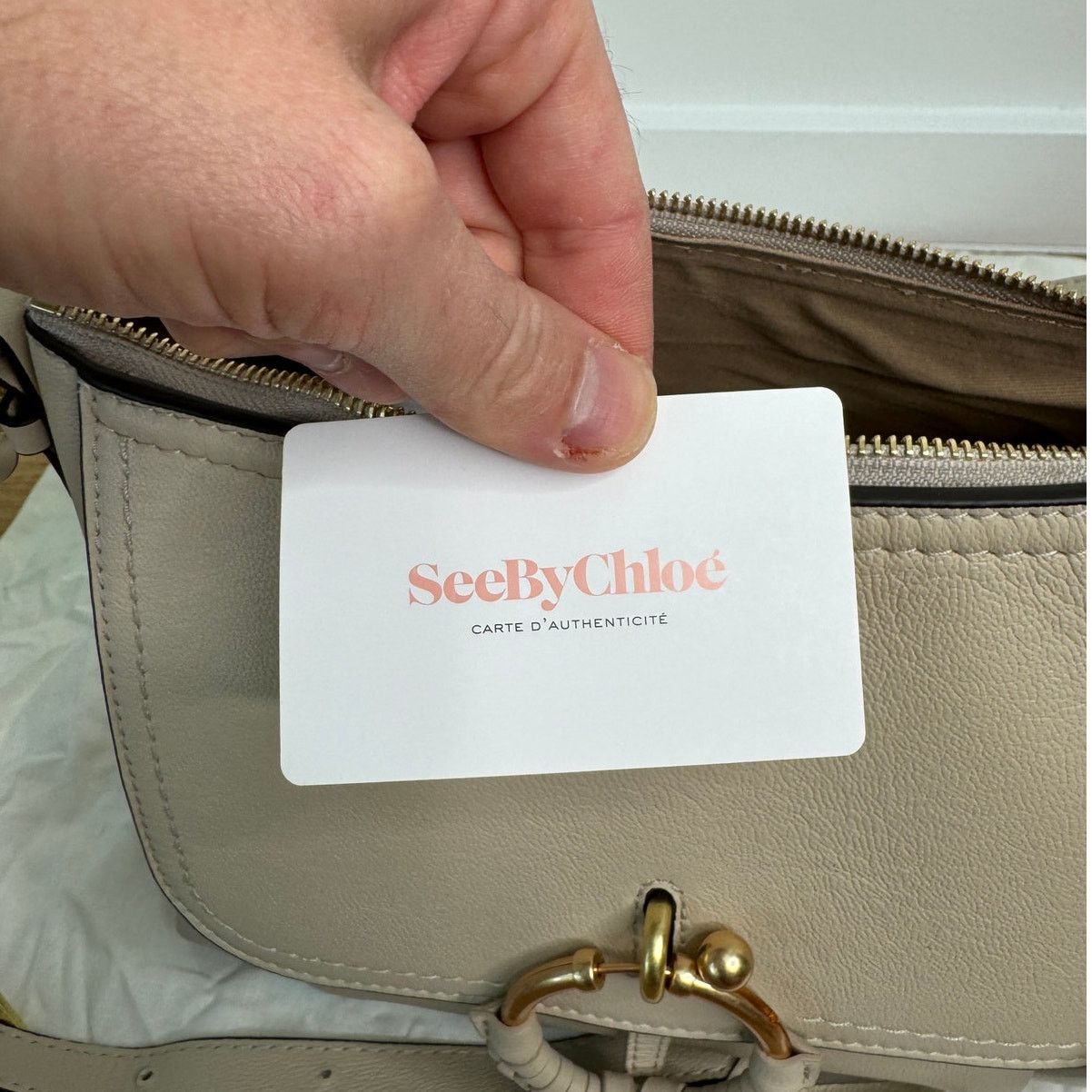 See by Chloe NWT See by Chloé Small Joan Beige Tan Leather Shoulder Bag Size ONE SIZE - 11 Thumbnail